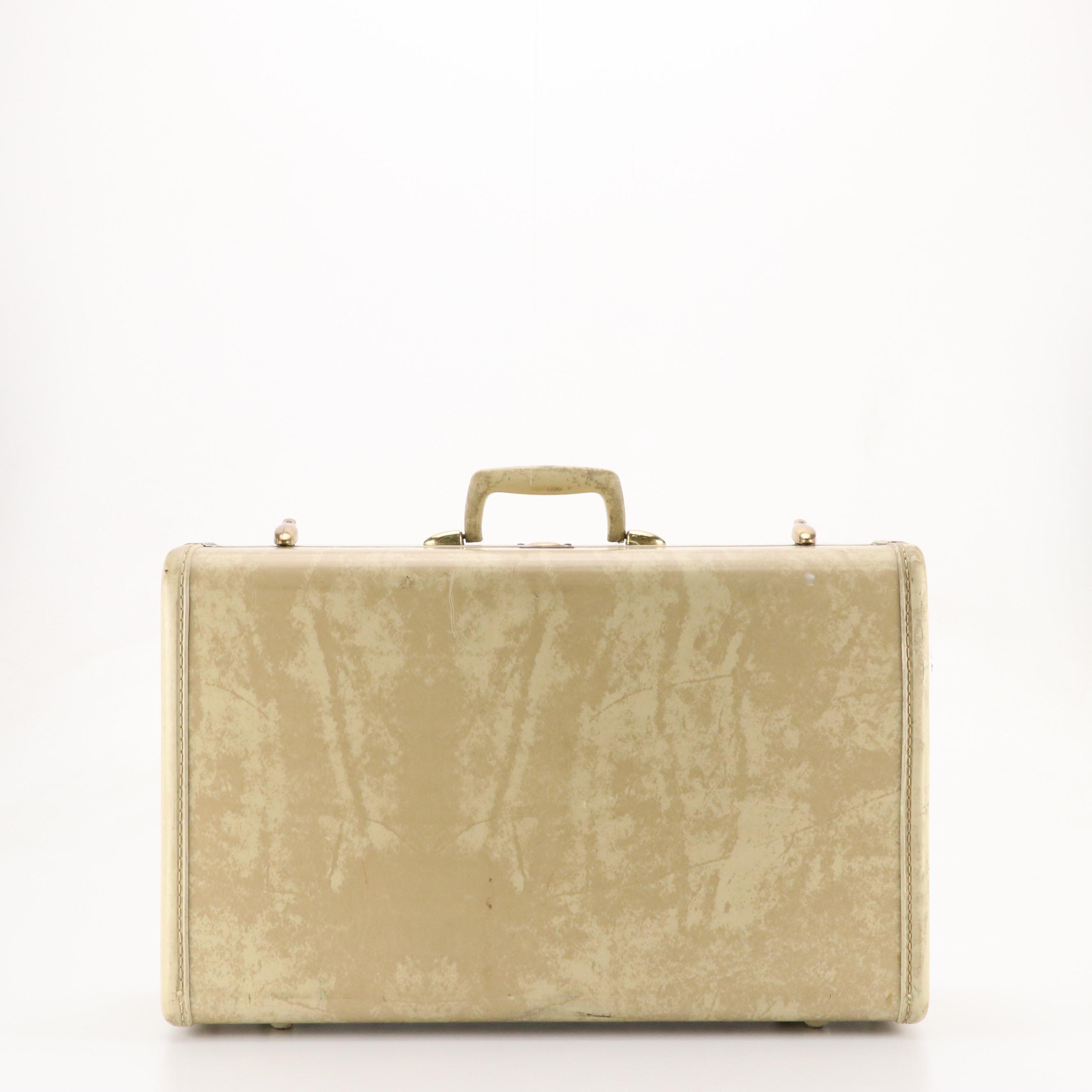 Samsonite Vintage Shwayder Brothers Marble Hard Shell Suitcase, Mid-20th Century