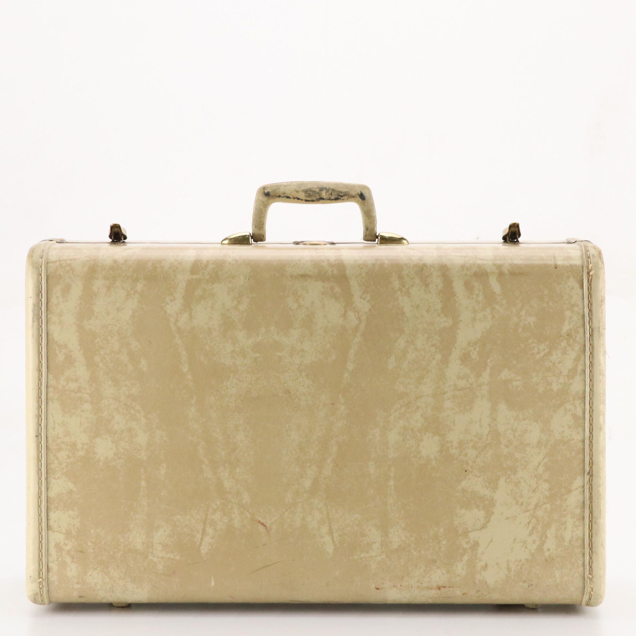 Samsonite Vintage Shwayder Brothers Marble Hard Shell Suitcase, Mid-20th Century