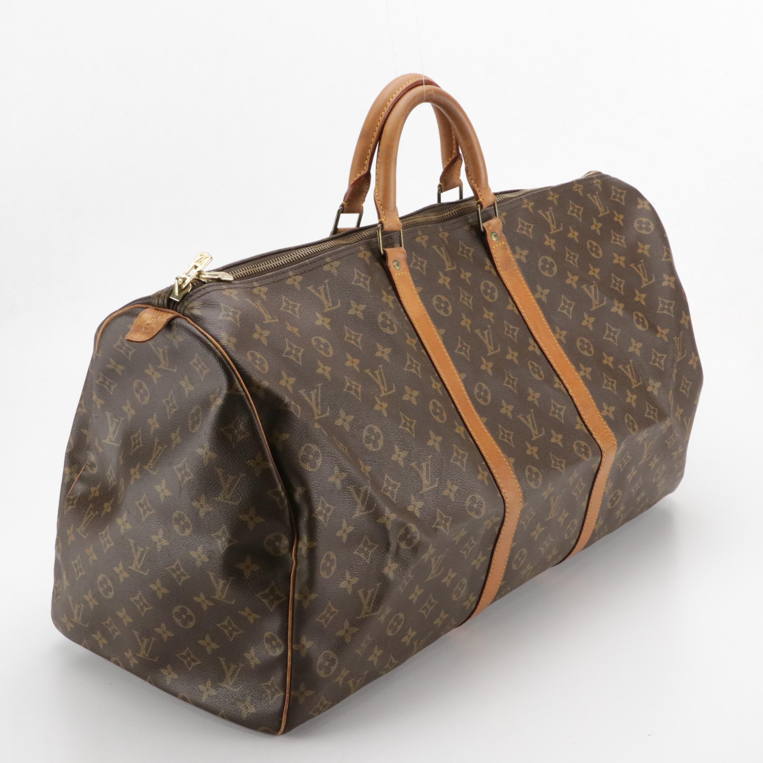 Louis Vuitton Keepall 60 in Monogram Canvas and Vachetta Leather
