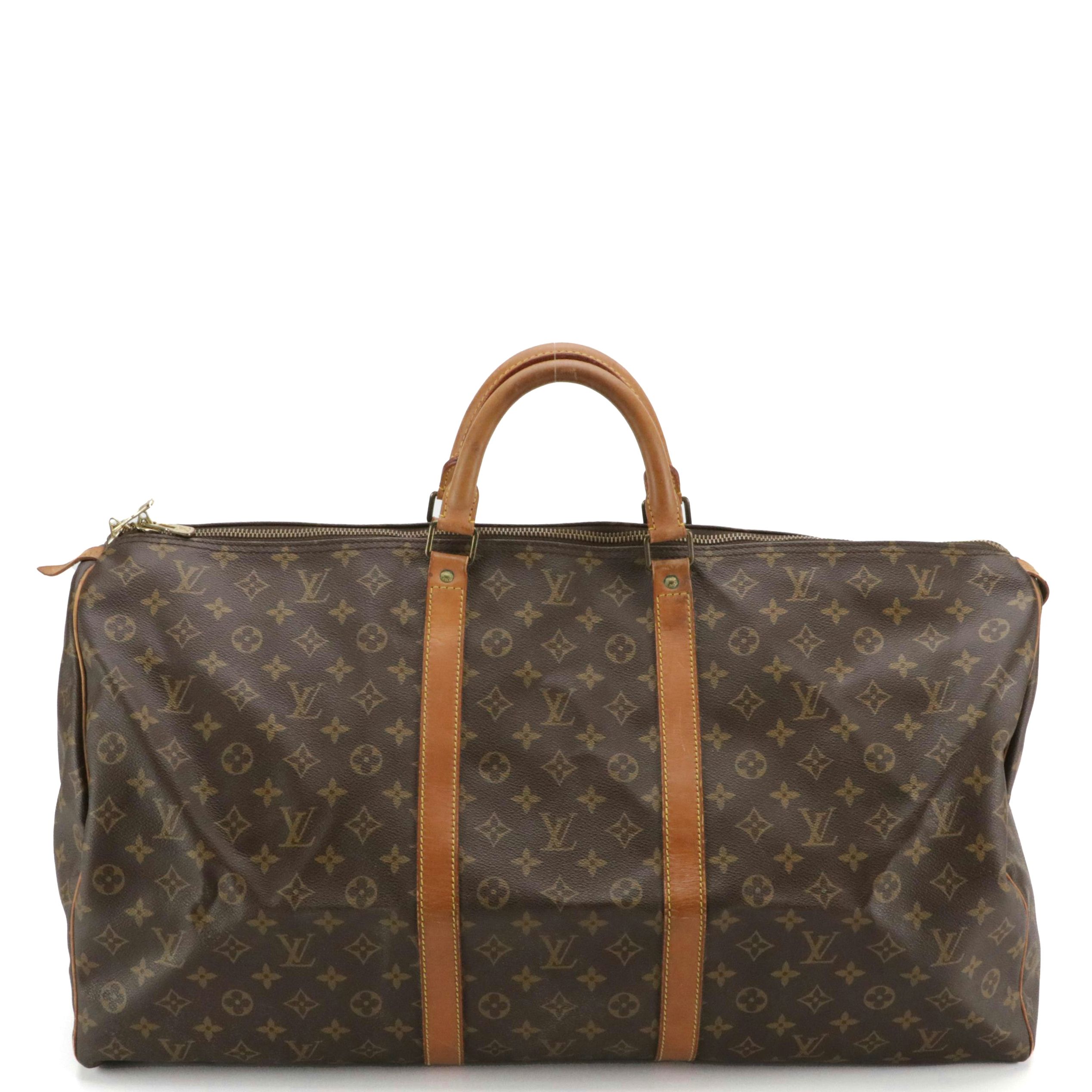 Louis Vuitton Keepall 60 in Monogram Canvas and Vachetta Leather