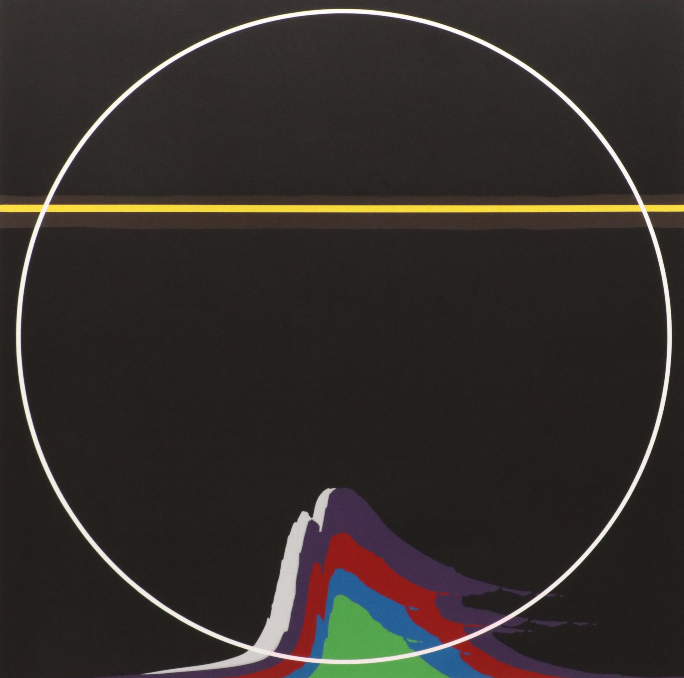 Thomas Whelan Benton Abstract Serigraph "Rainbow Mountain," 1981