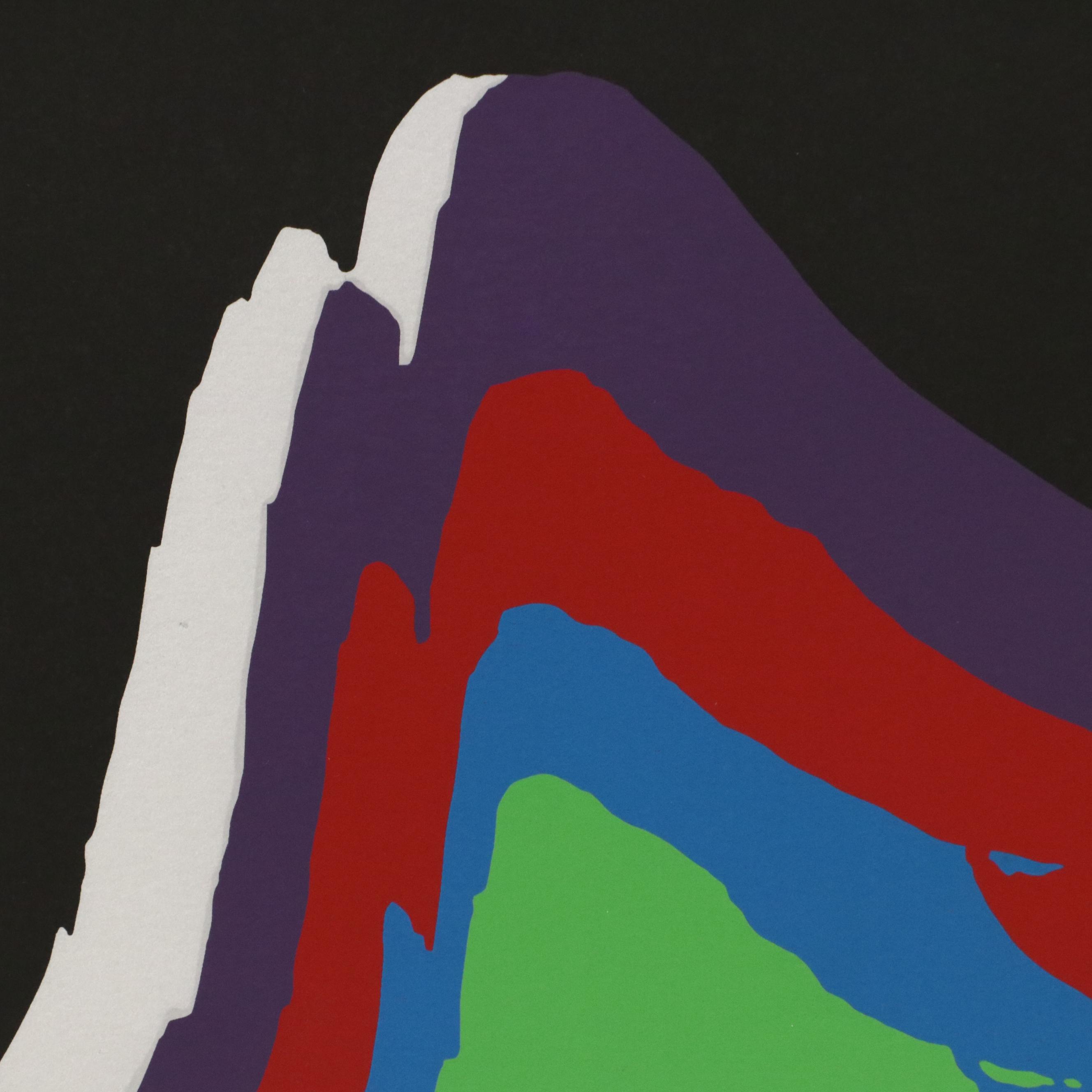 Thomas Whelan Benton Abstract Serigraph "Rainbow Mountain," 1981