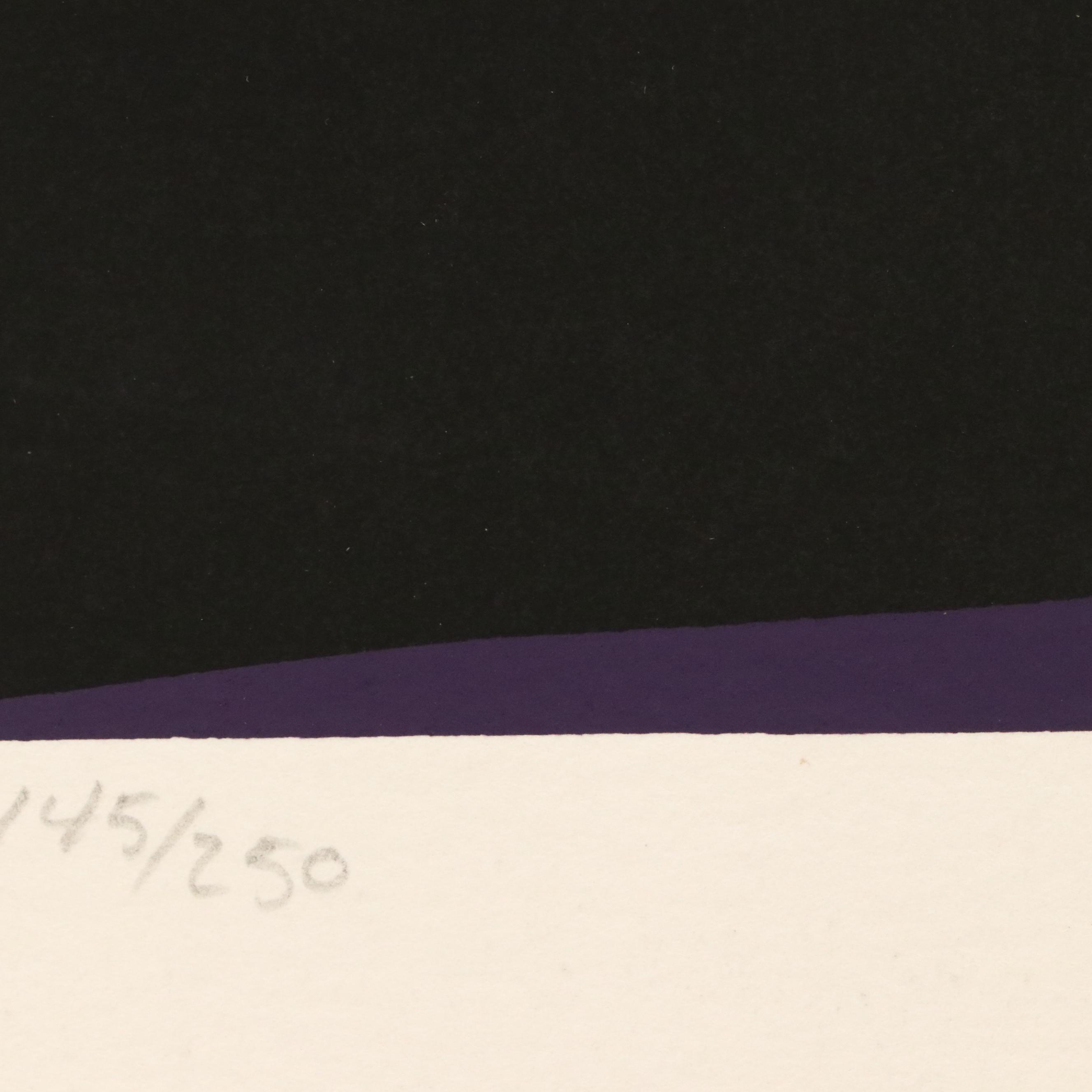 Thomas Whelan Benton Abstract Serigraph "Rainbow Mountain," 1981