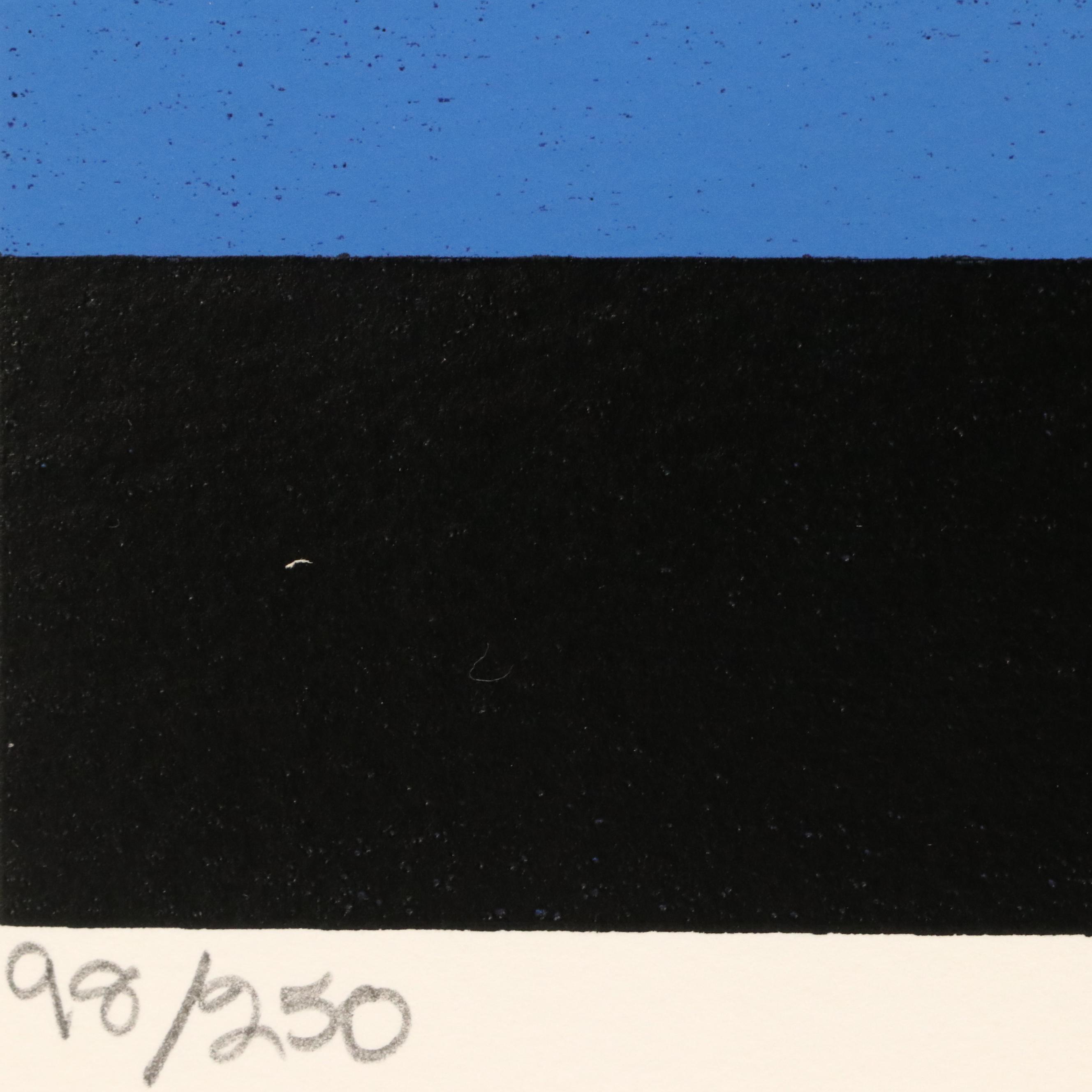 Thomas Whelan Benton Abstract Serigraph "Earthline Red," 1981