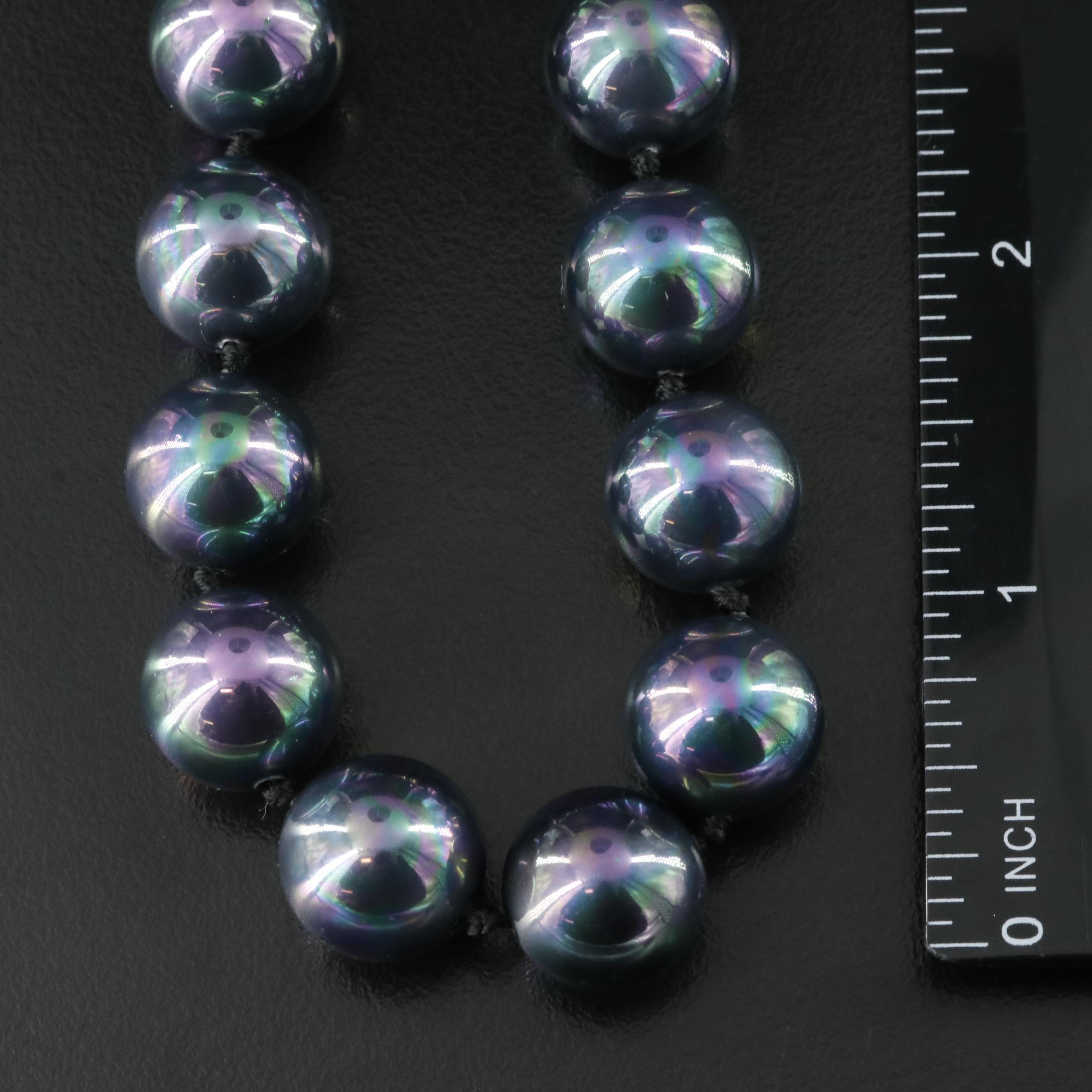 Faux Pearl Necklace with Sterling Clasp and Earrings