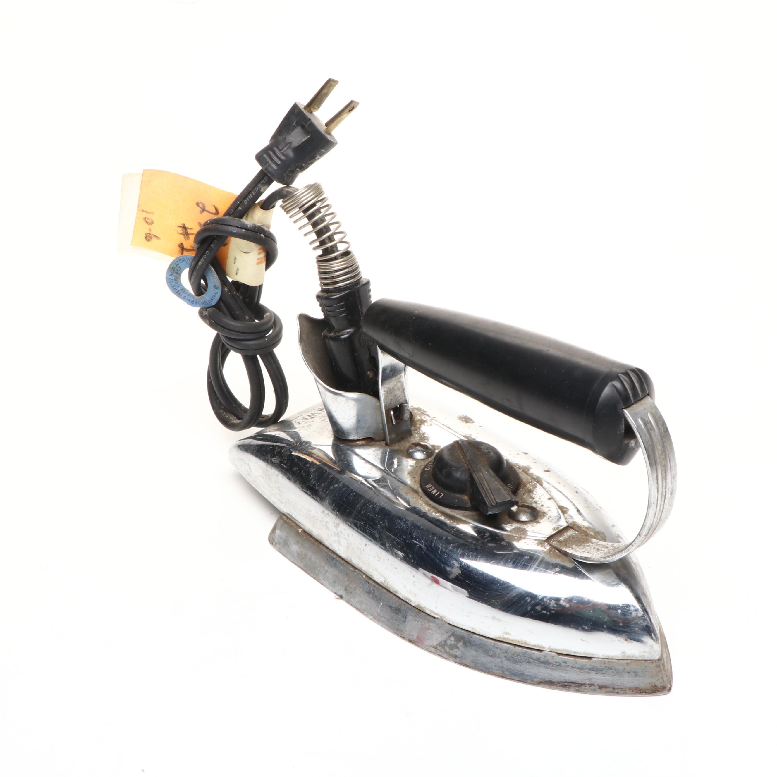 Kwikway, Fostoria, Dominican, and Other Mid-Century Clothes Irons