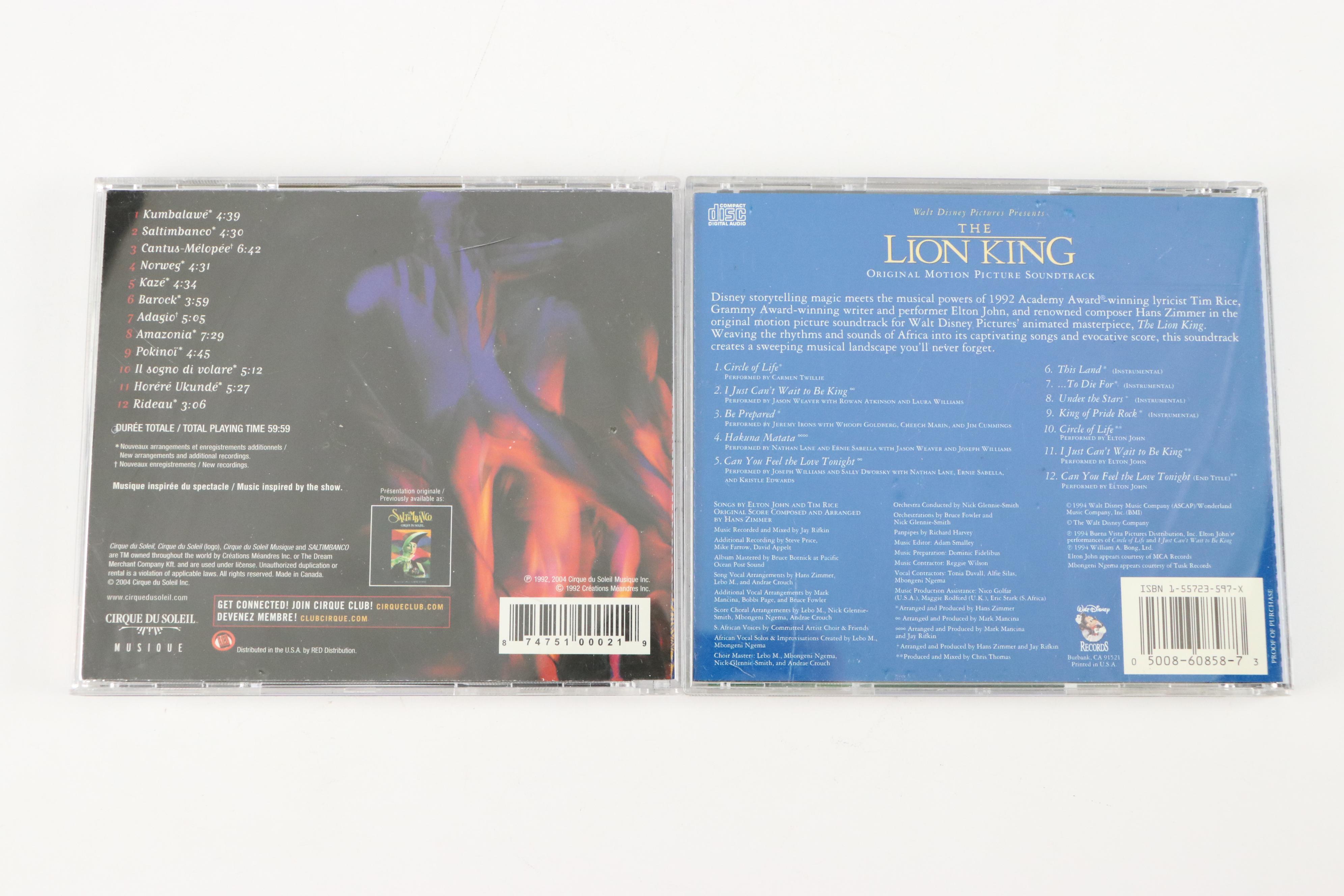 Broadway Playbills with Cirque Du Soleil and More Soundtracks