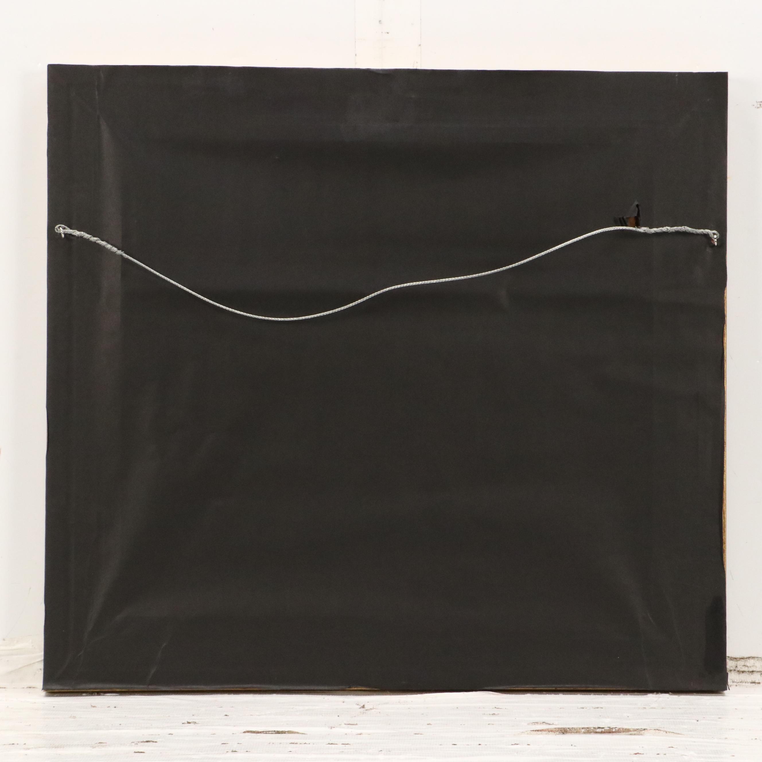 Morris Shokler Impressionist Oil Painting of Rural Farm Landscape With Equipment