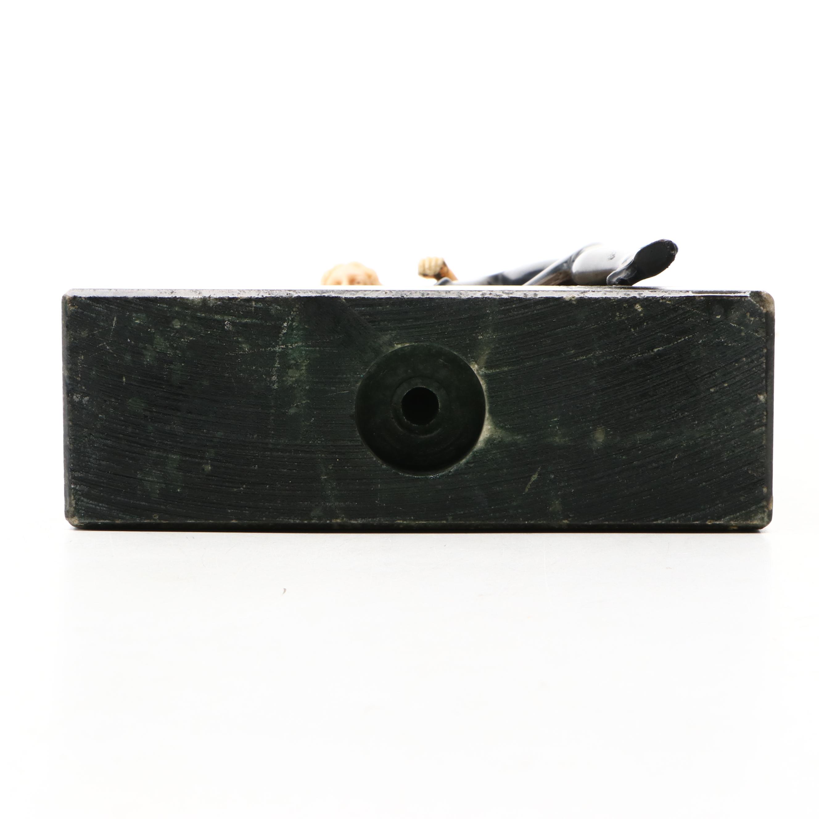 Art Deco Inspired Resin Woman Figure on Stone Base