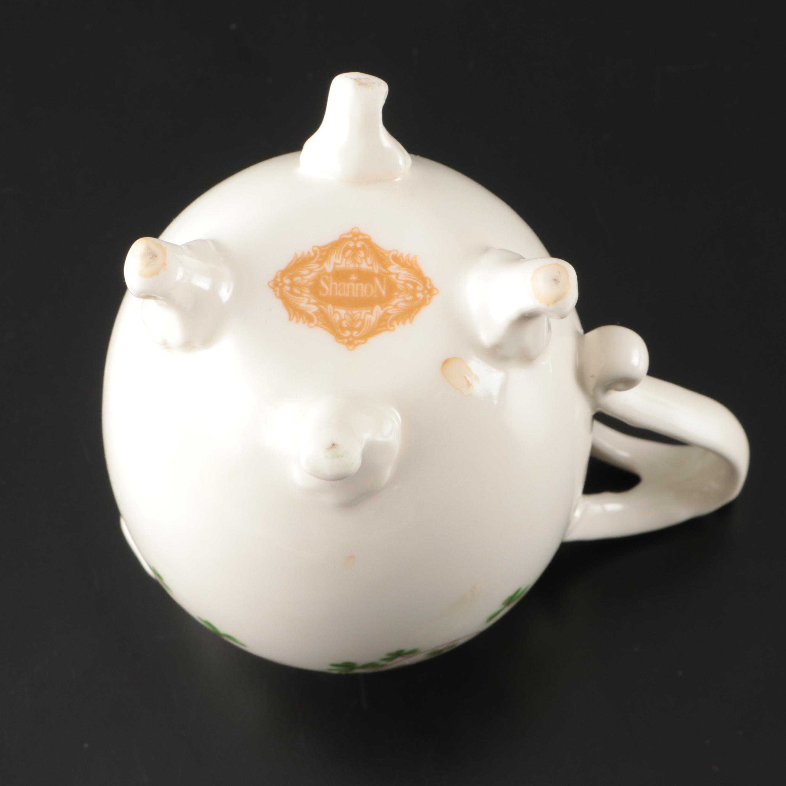 Juliska Portuguese Ceramic Teapot and Other Porcelain Tableware