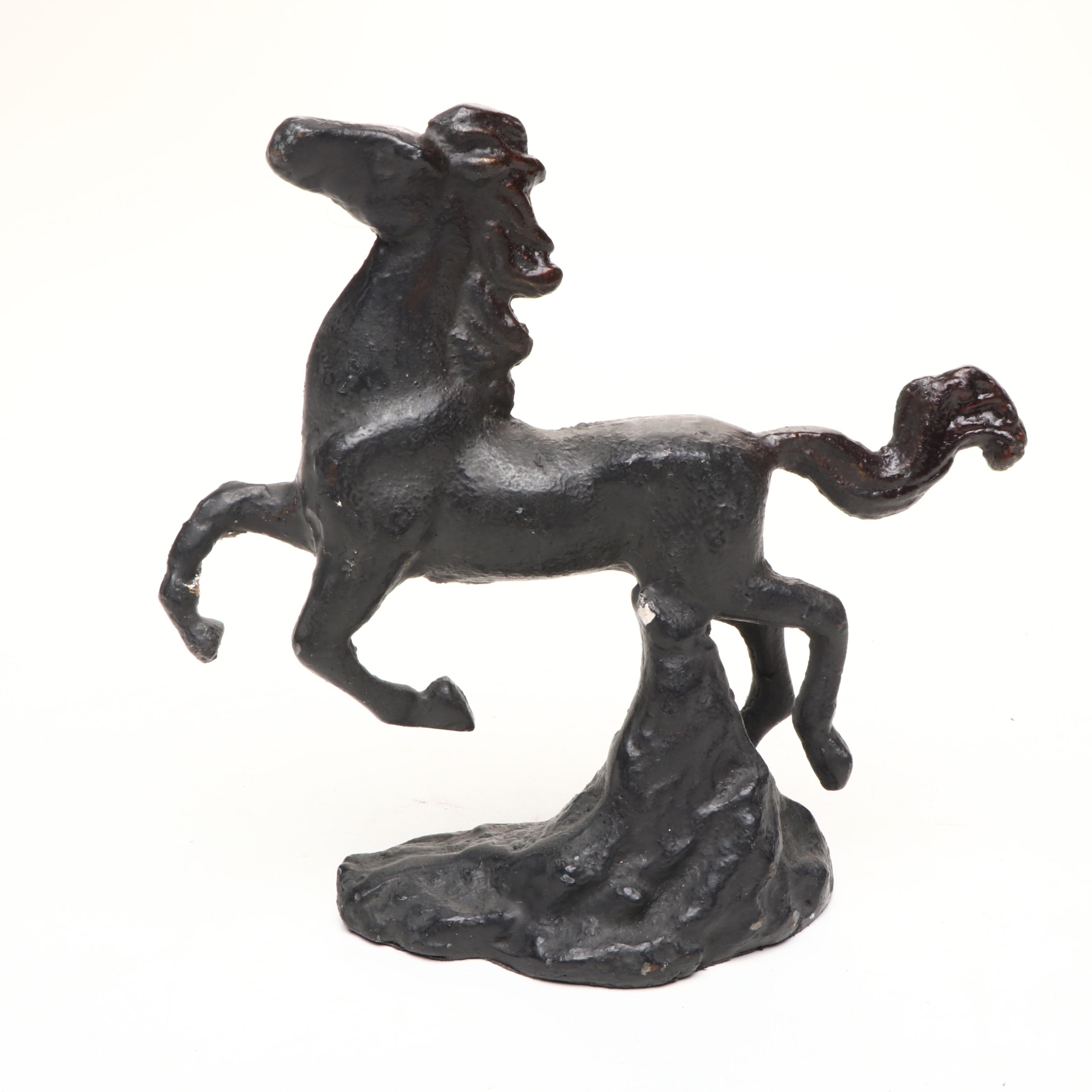 Cold-Painted Cast Iron Fire Engine, Saddled Horse Coin Bank, Draft Horse, More