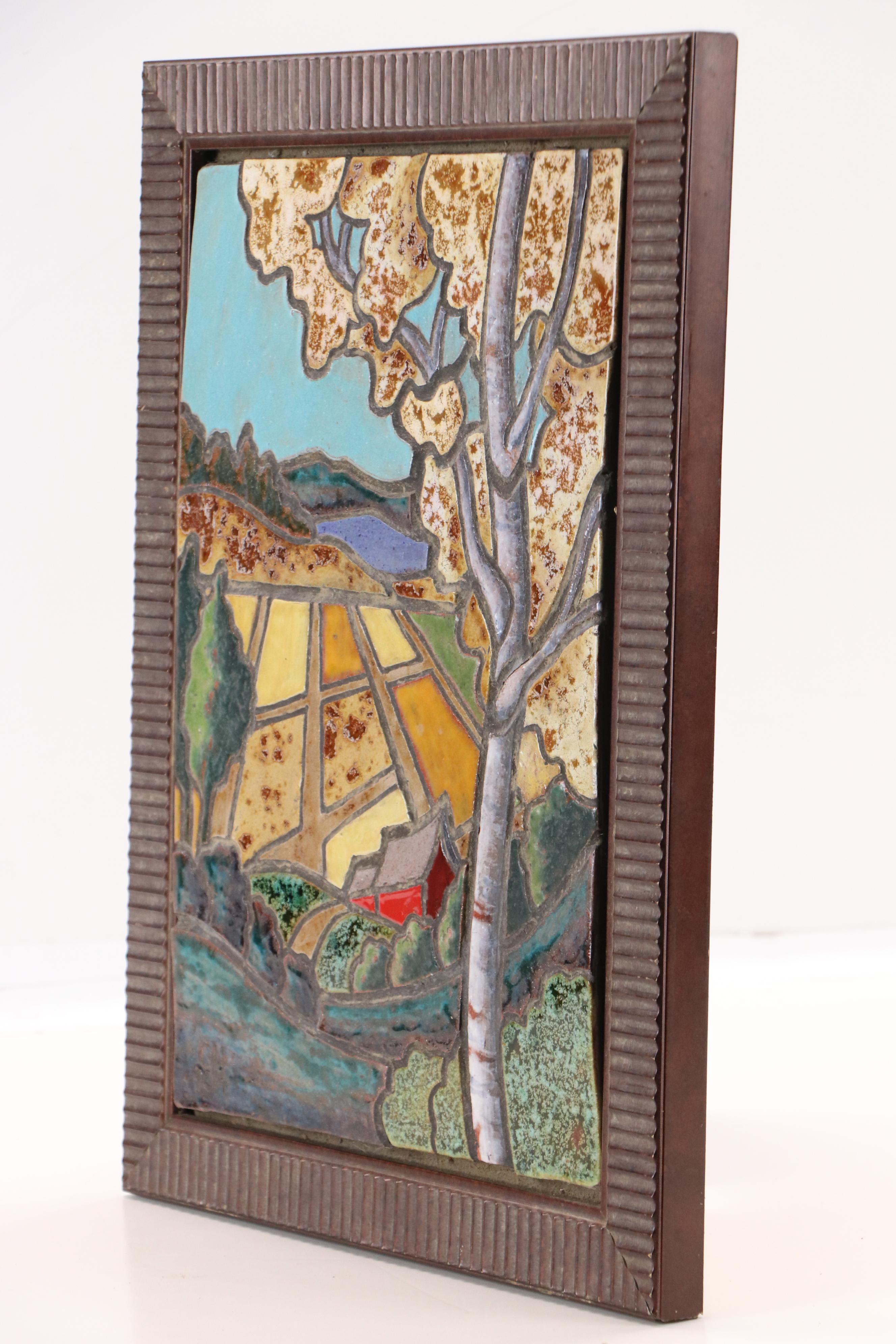 Gregory Hicho Ceramic Mosaic of Rural Landscape, 2014