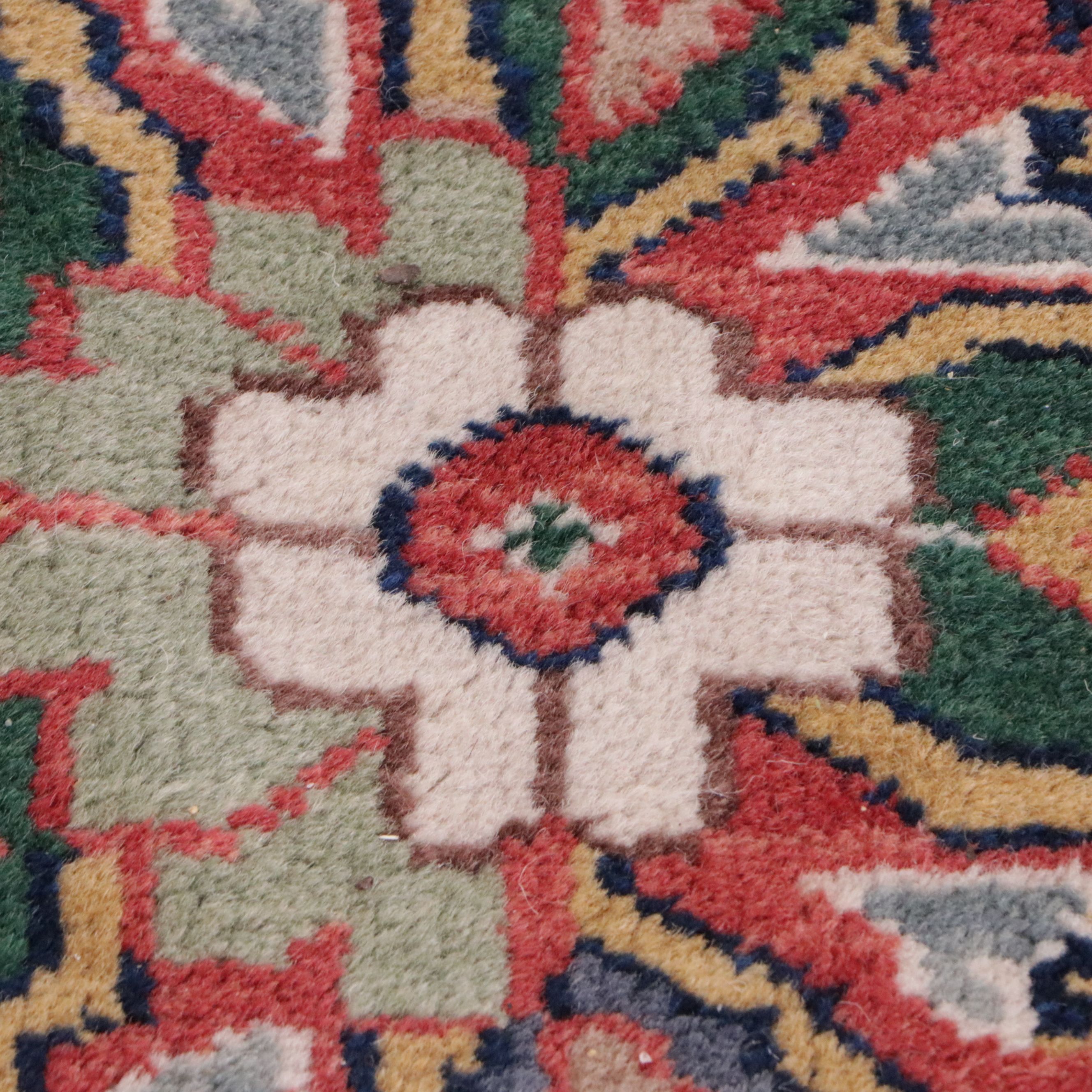 8'10 x 12'1 Hand-Knotted Indo-Persian Heriz Room-Sized Rug