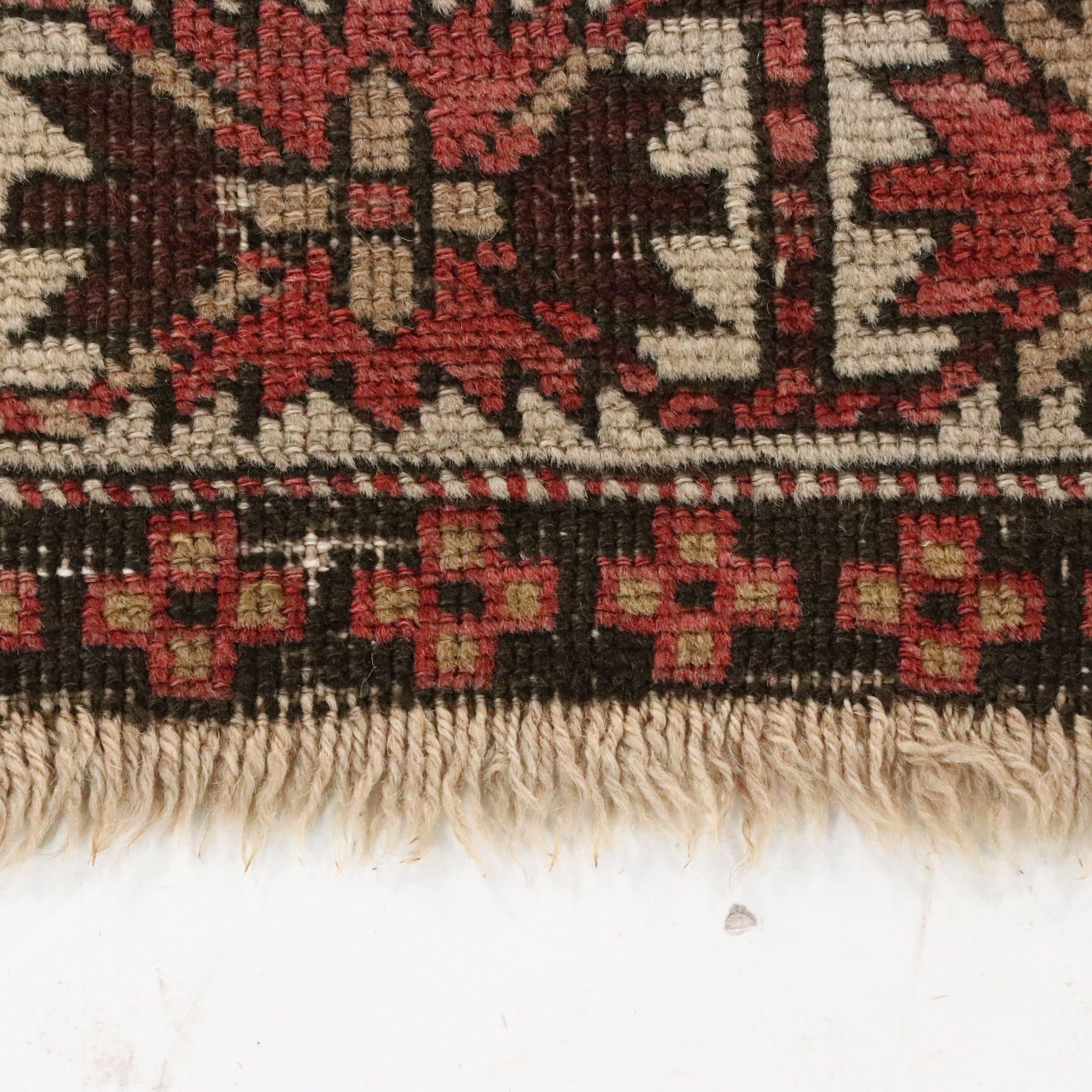 3'7 x 5'11 Hand-Knotted Persian Village Area Rug, Antique