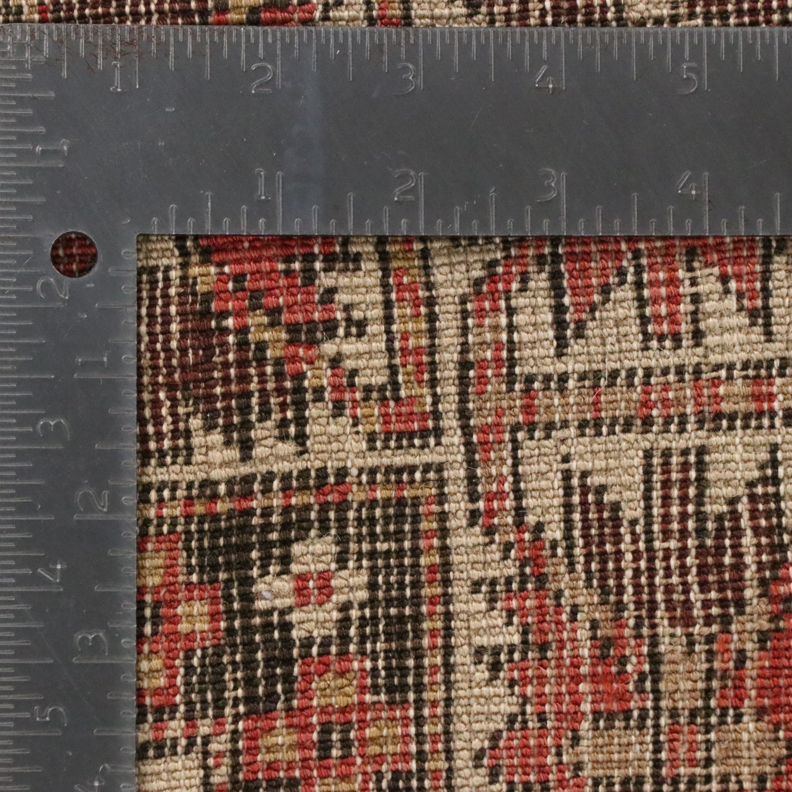 3'7 x 5'11 Hand-Knotted Persian Village Area Rug, Antique