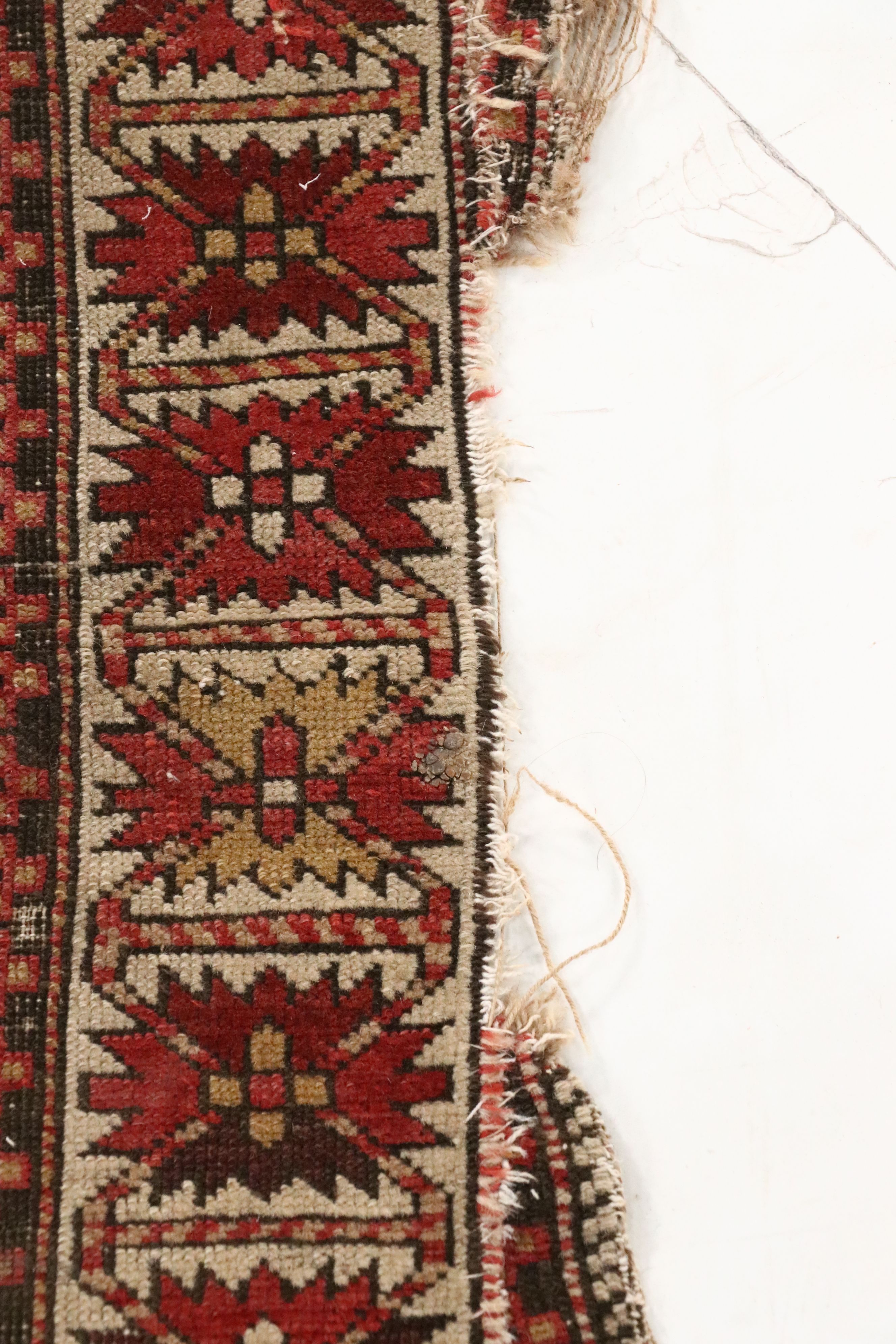 3'7 x 5'11 Hand-Knotted Persian Village Area Rug, Antique