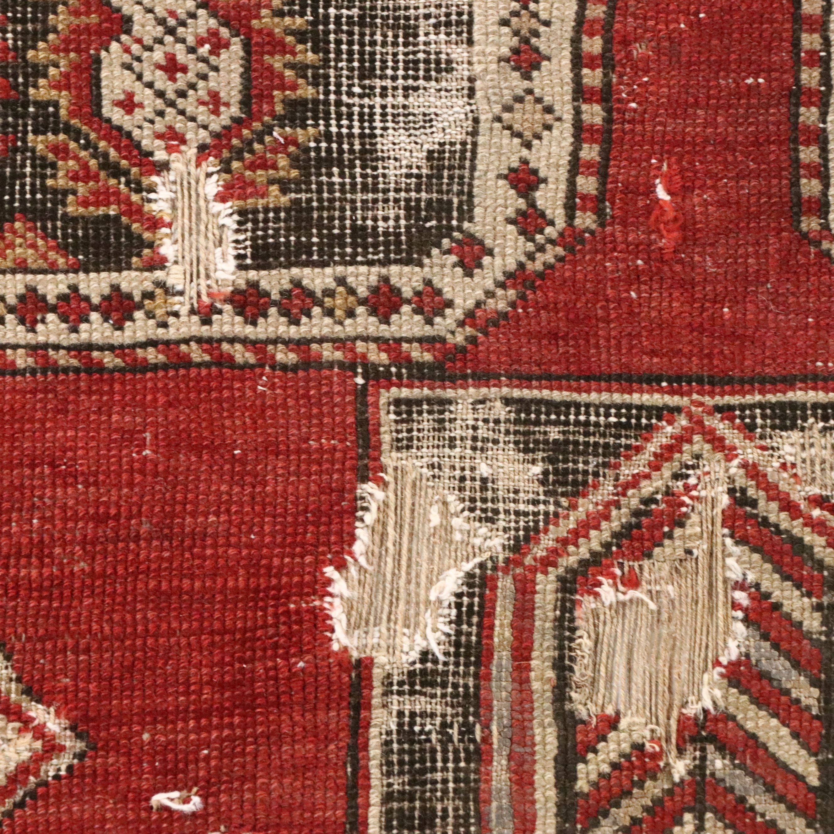 3'7 x 5'11 Hand-Knotted Persian Village Area Rug, Antique