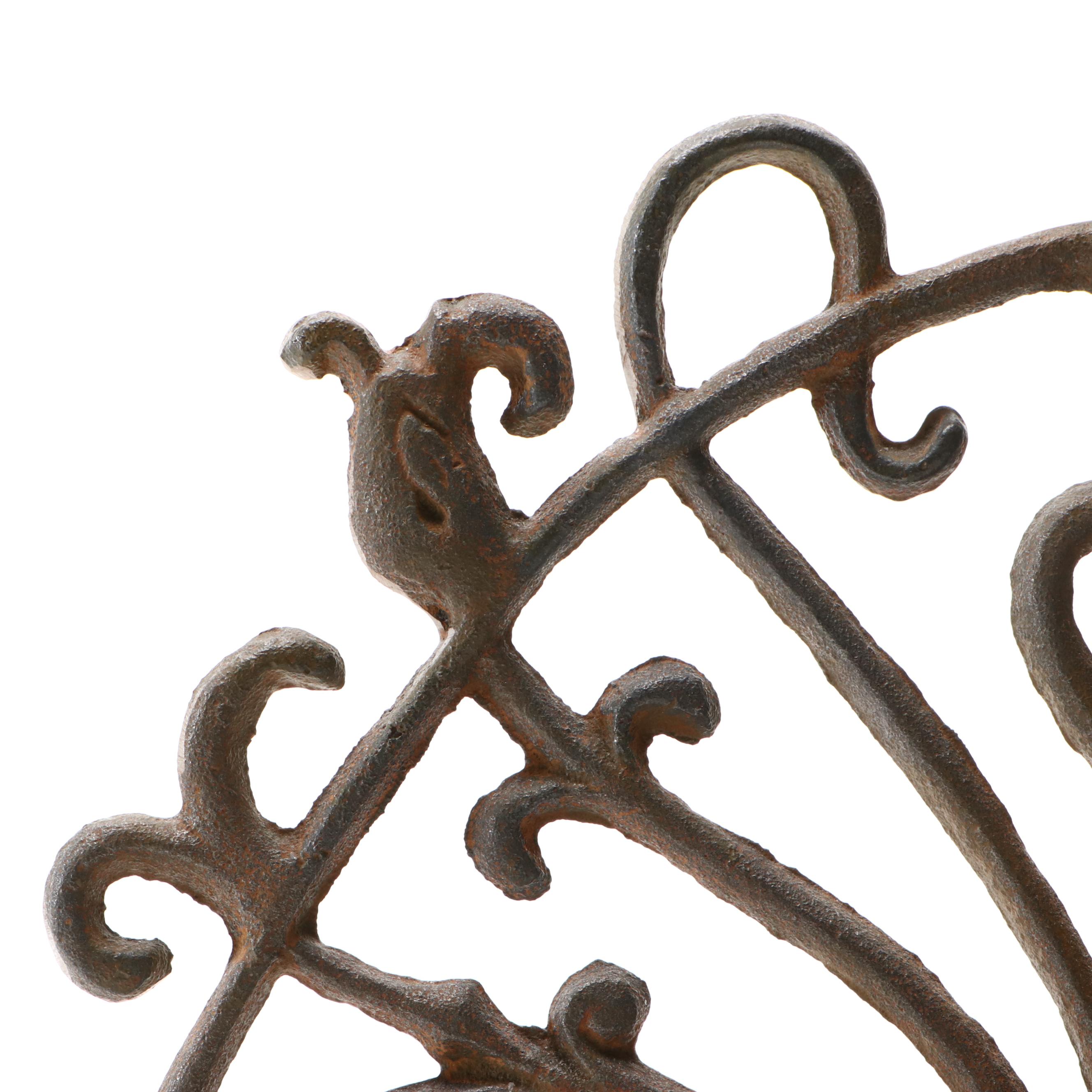 Victorian Style Bronze Clad and Cast Iron Scrollwork Bookends, Pair