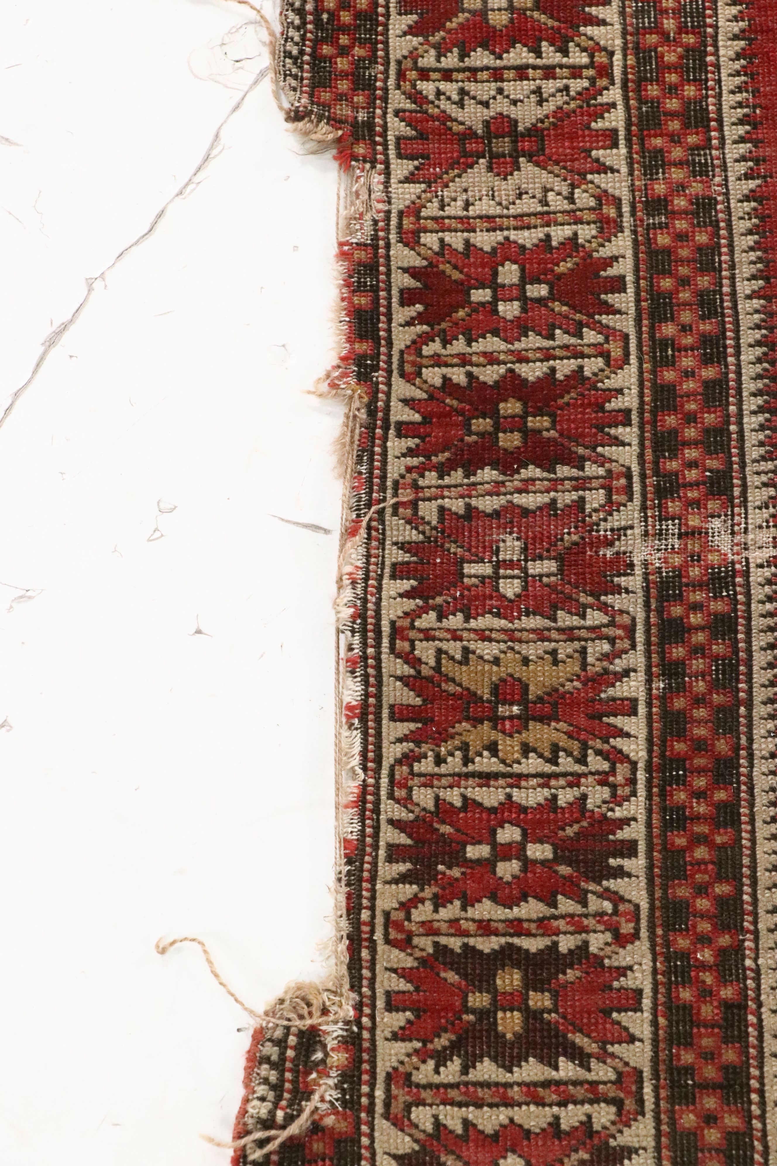 3'7 x 5'11 Hand-Knotted Persian Village Area Rug, Antique