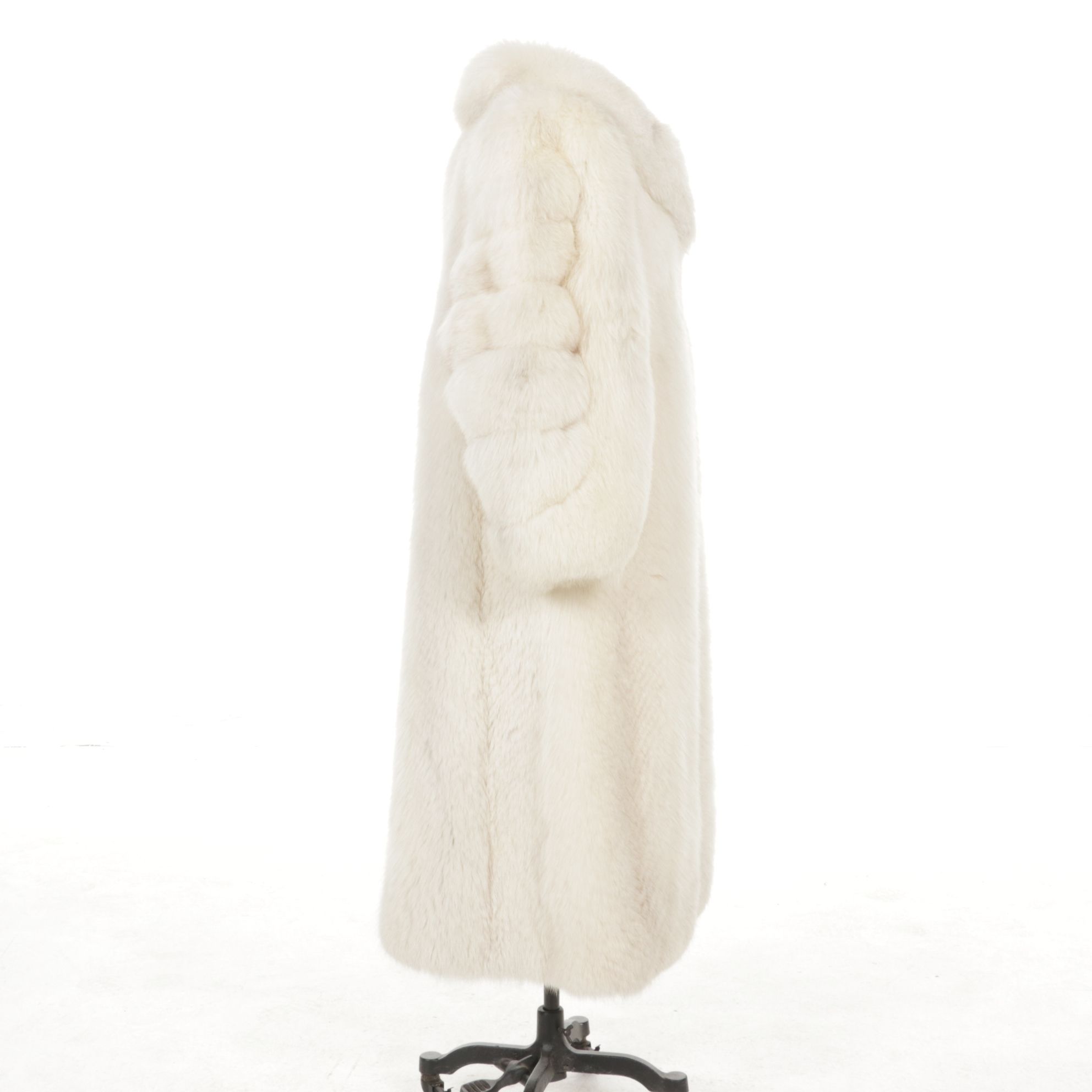 Alaskan Full Skin Fox Fur Feathered Chevron Jacket