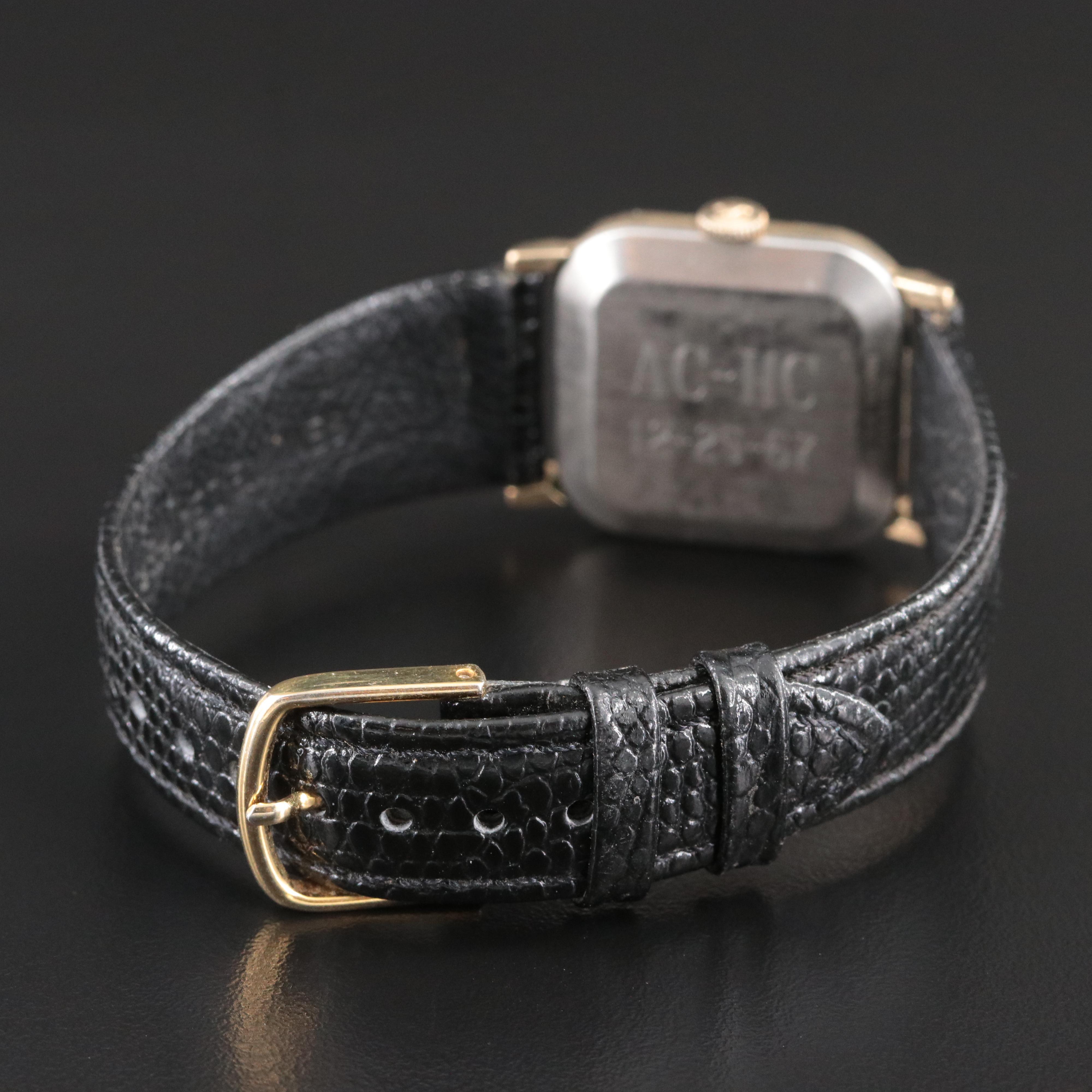 Vintage Wittnauer Diamond Dial Stem Wind Watch