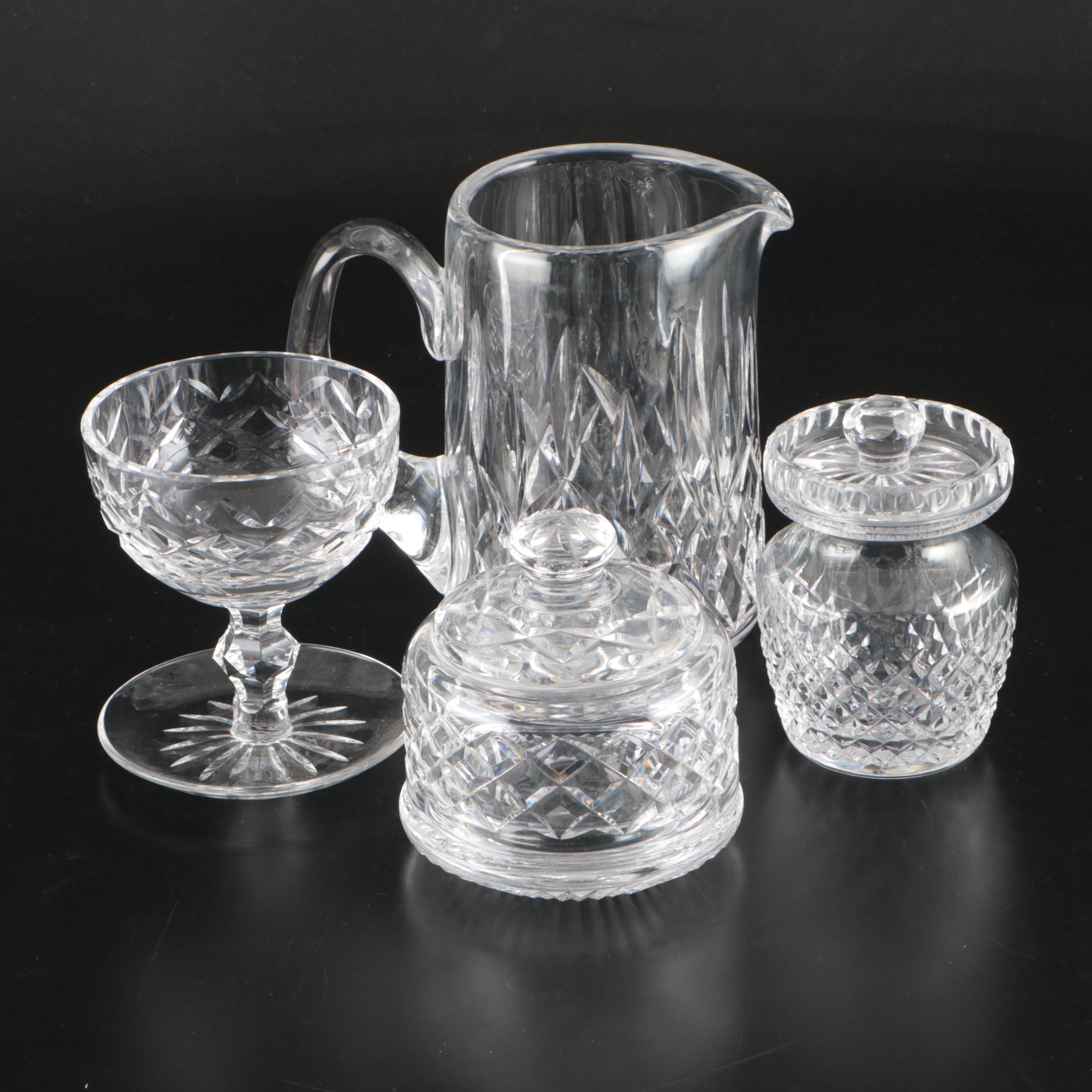 Waterford Crystal "Lismore" Pitcher, "Powerscourt" Footed Dessert Bowl, and More