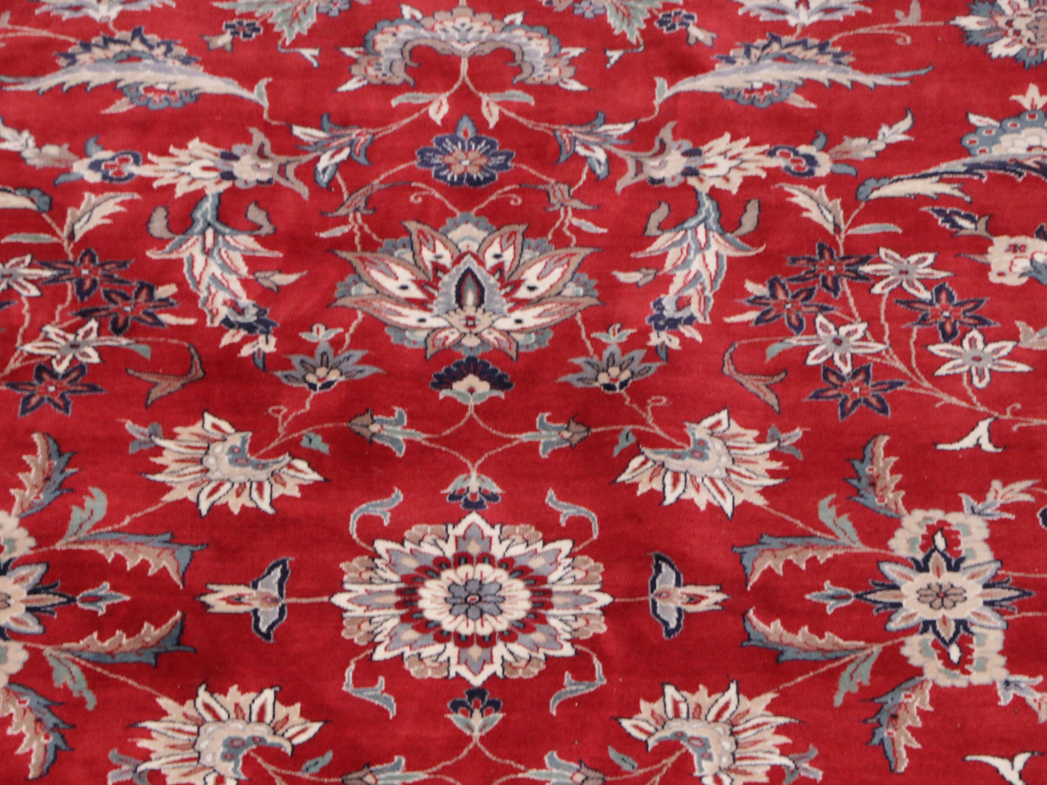 12'2 x 19'2 Hand-Knotted Signed Persian Tabriz Room Sized Rug