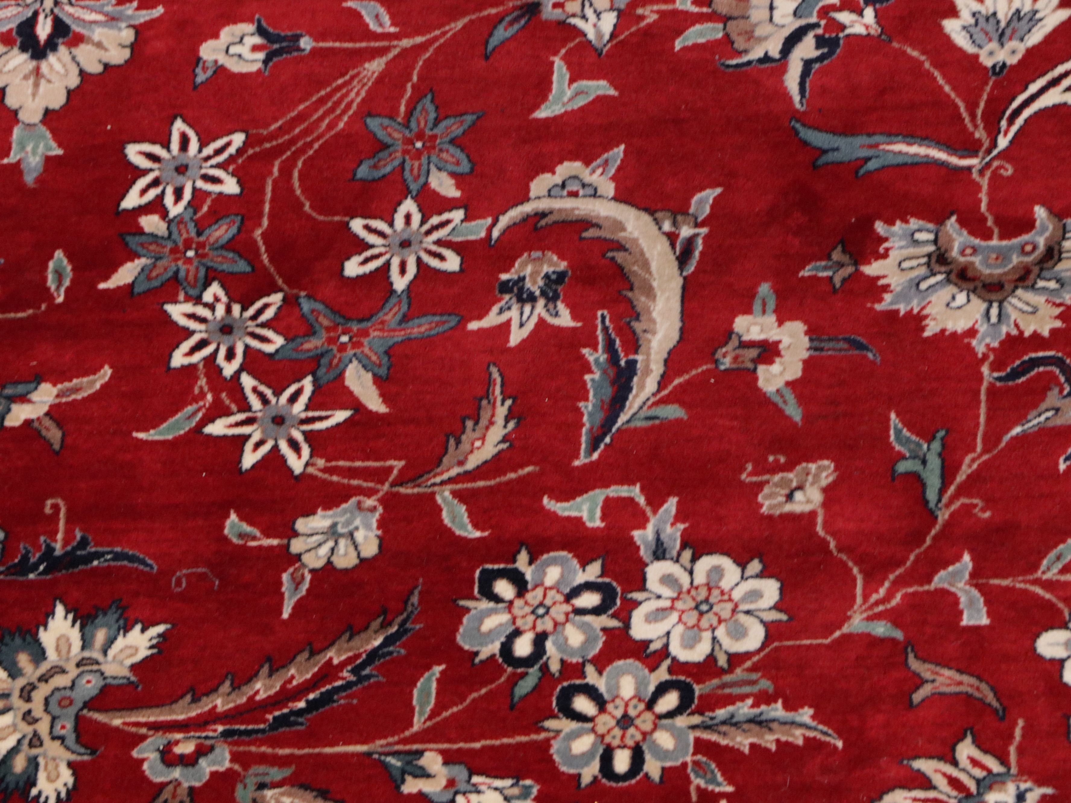 12'2 x 19'2 Hand-Knotted Signed Persian Tabriz Room Sized Rug