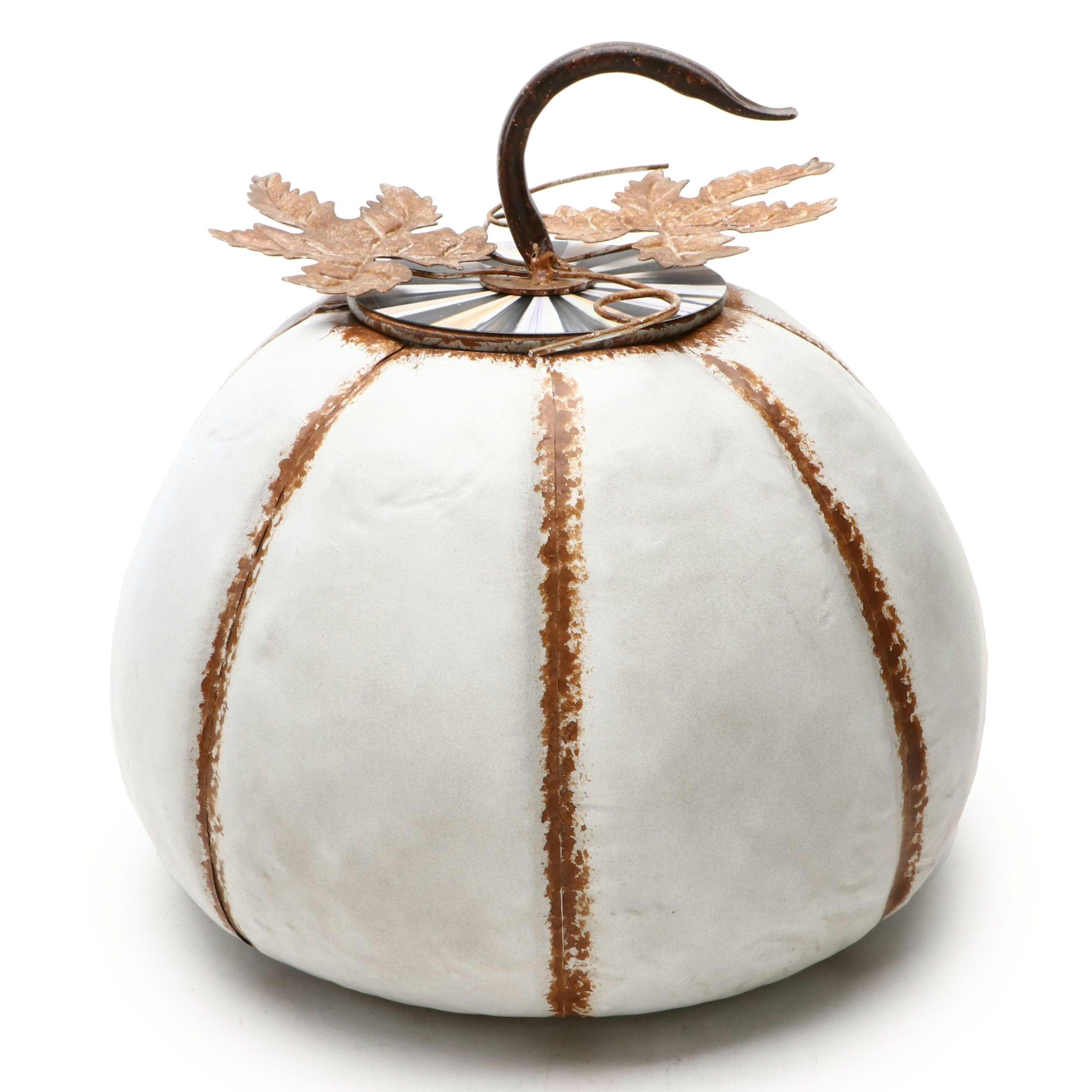 MacKenzie-Childs Painted Metal Porch Pumpkin Container