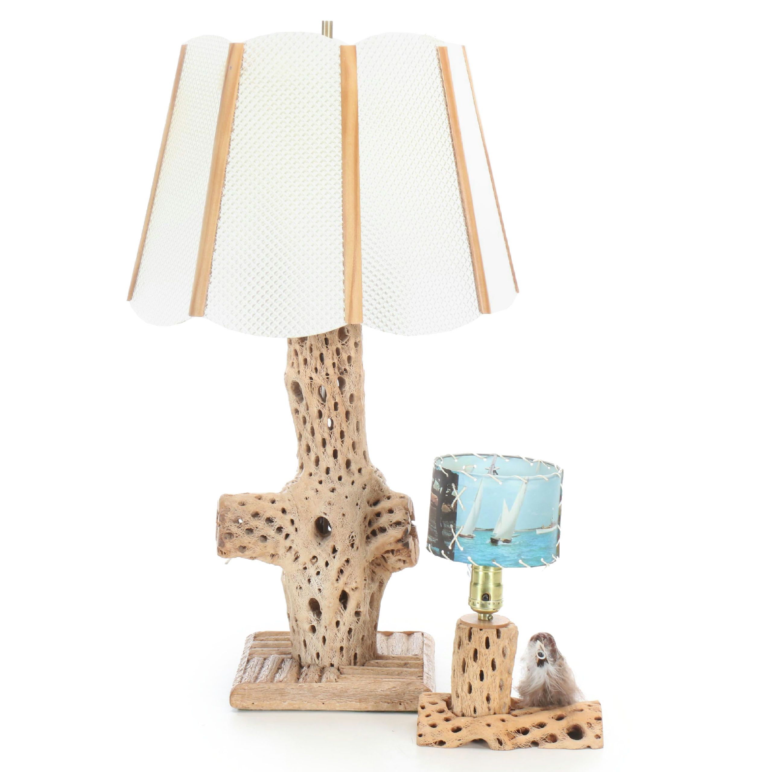 Cholla Cactus Wood Table Lamp and Accent Lamp