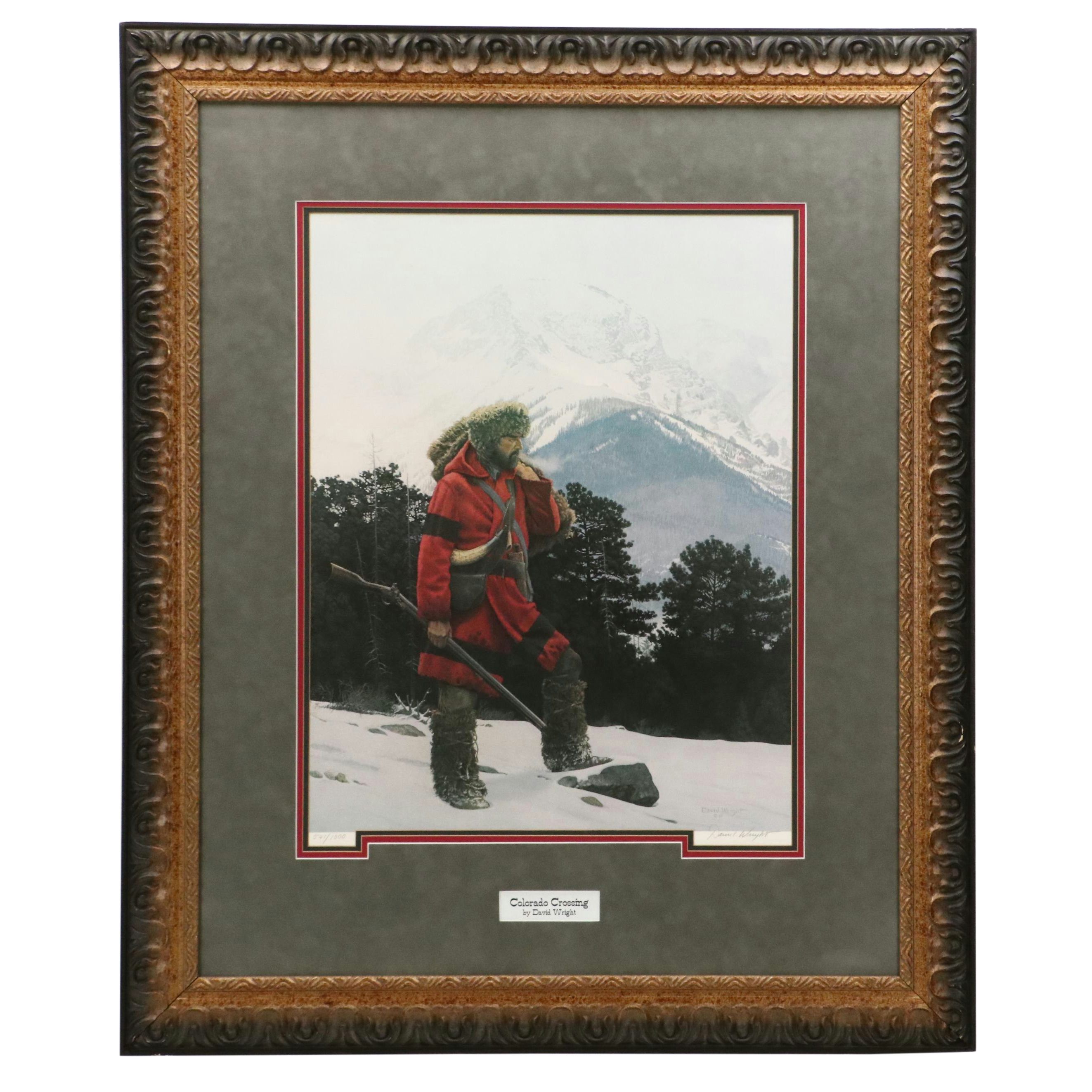 David Wright Offset Lithograph "Colorado Crossing"