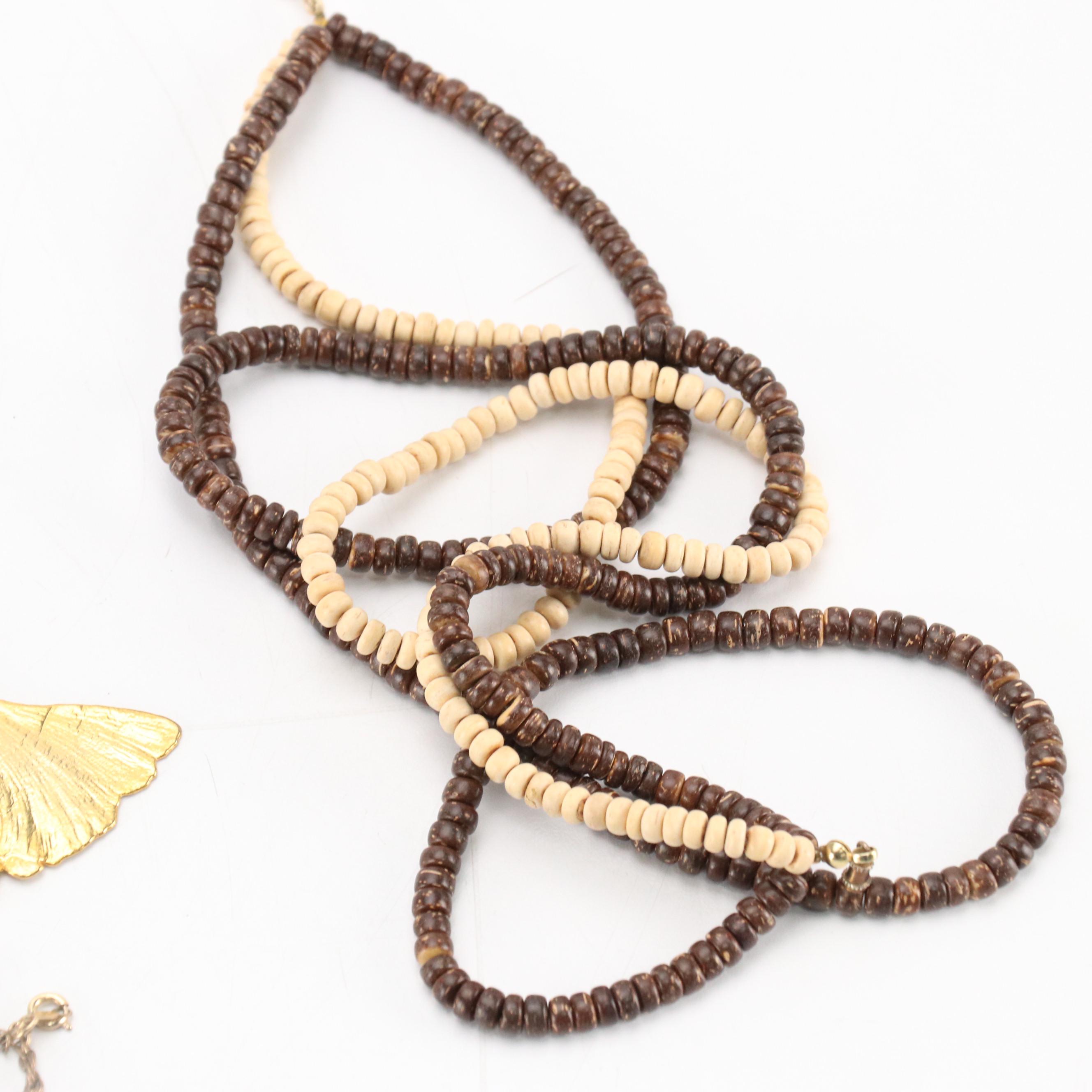 Assorted Accessories Including Necklaces, Brooches, Belt Buckles, Pendants, More