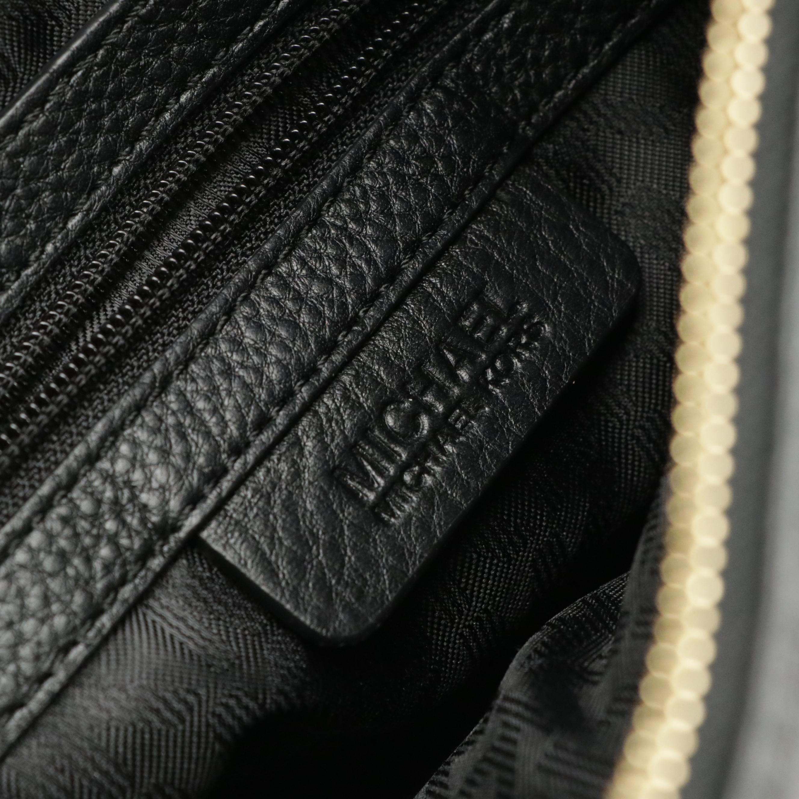 Michael Kors Signature Canvas Tote Bag and Black Leather Two-Way Chain Strap Bag