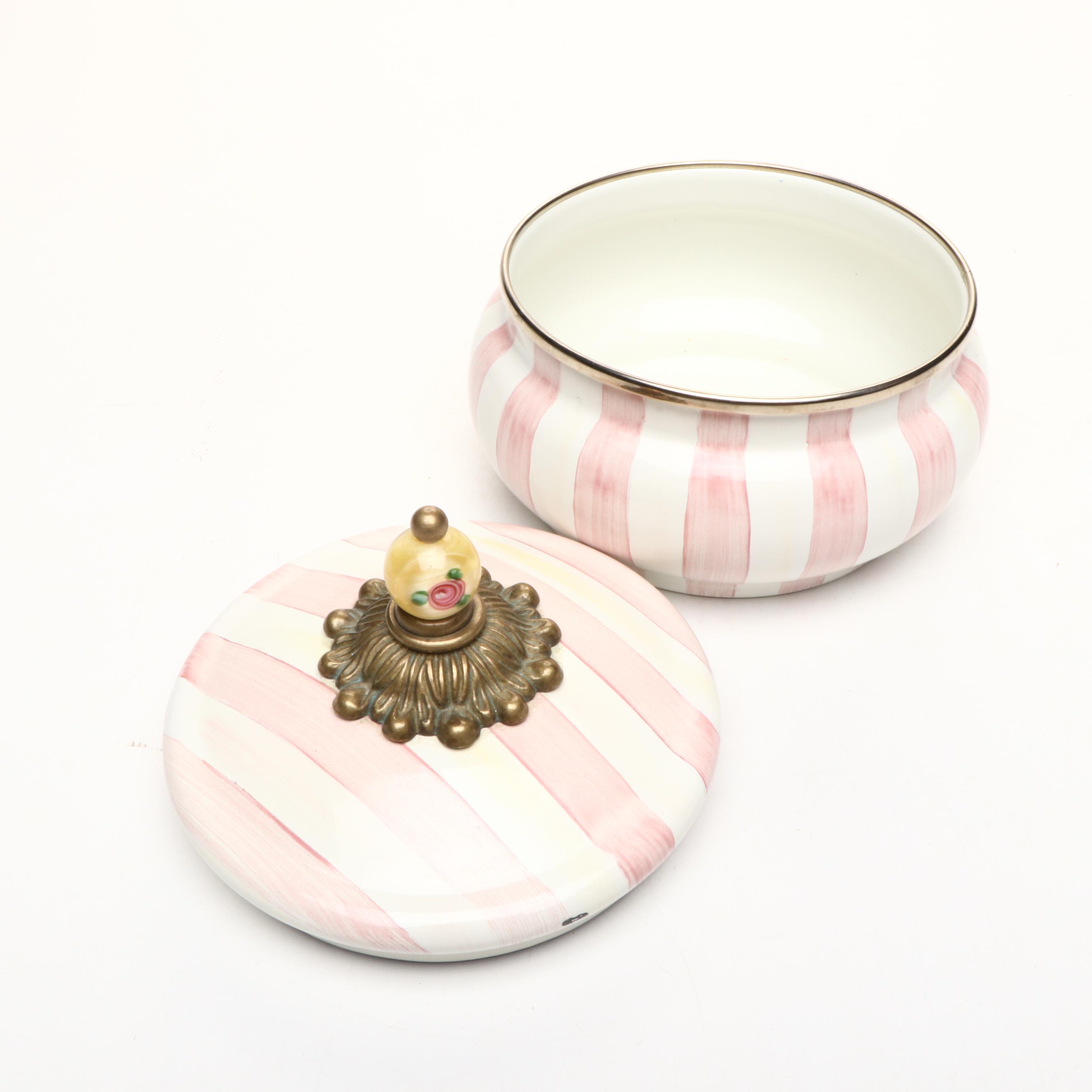 MacKenzie-Childs "Bathing Hut" Enameled Metal Bathroom Accessories