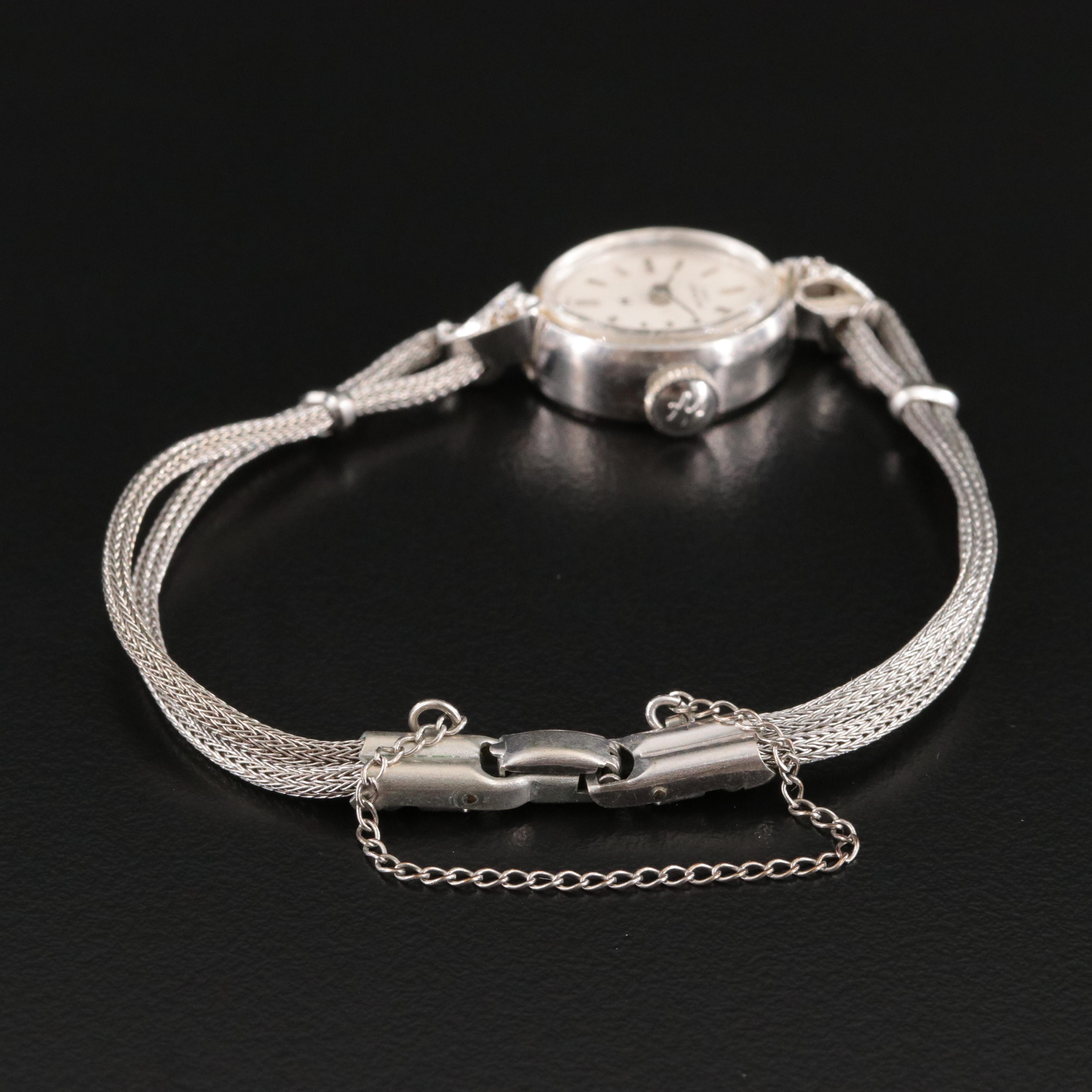 14K Lady Hamilton Diamond Stem Wind Watch