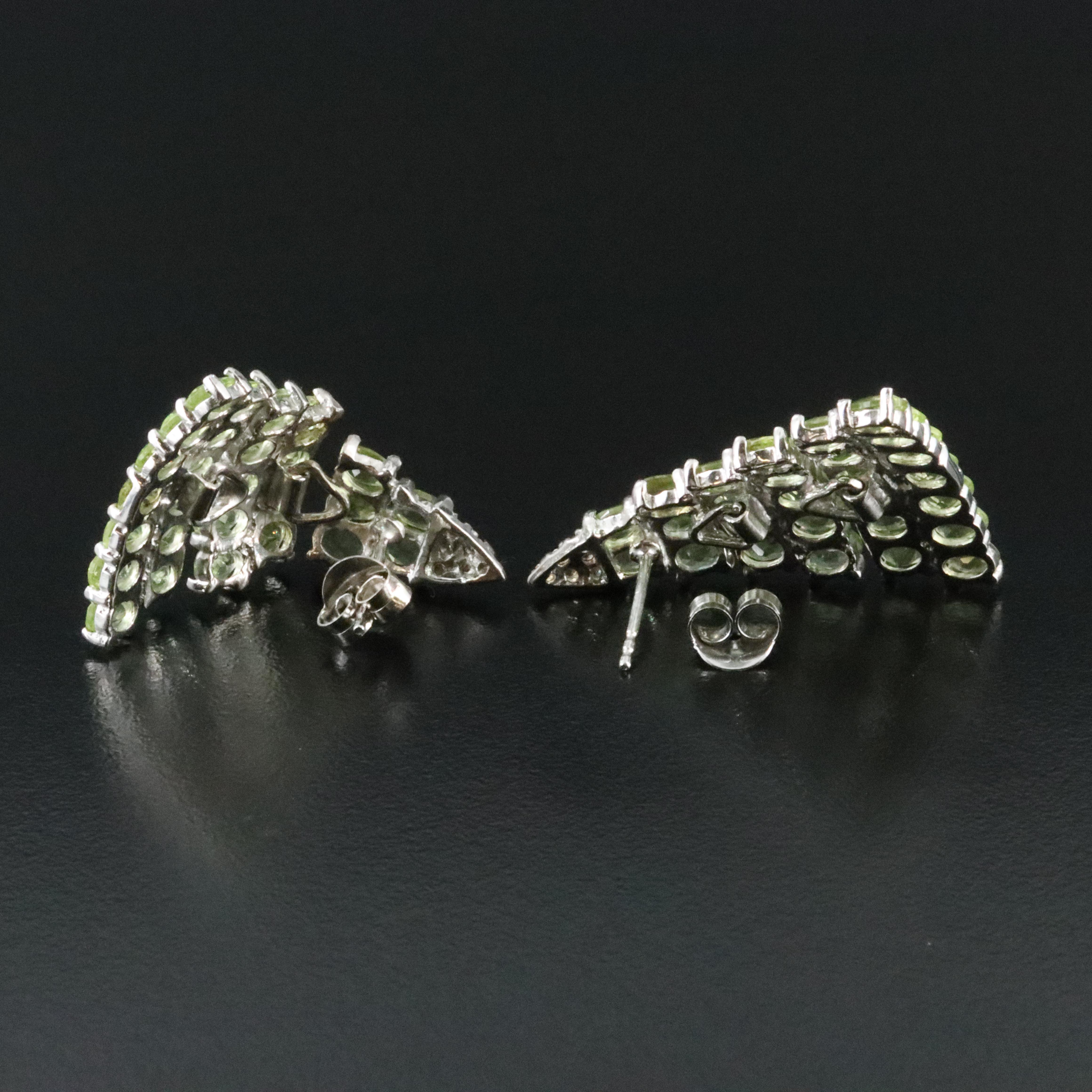 Sterling Peridot and Yellow Sapphire Earrings