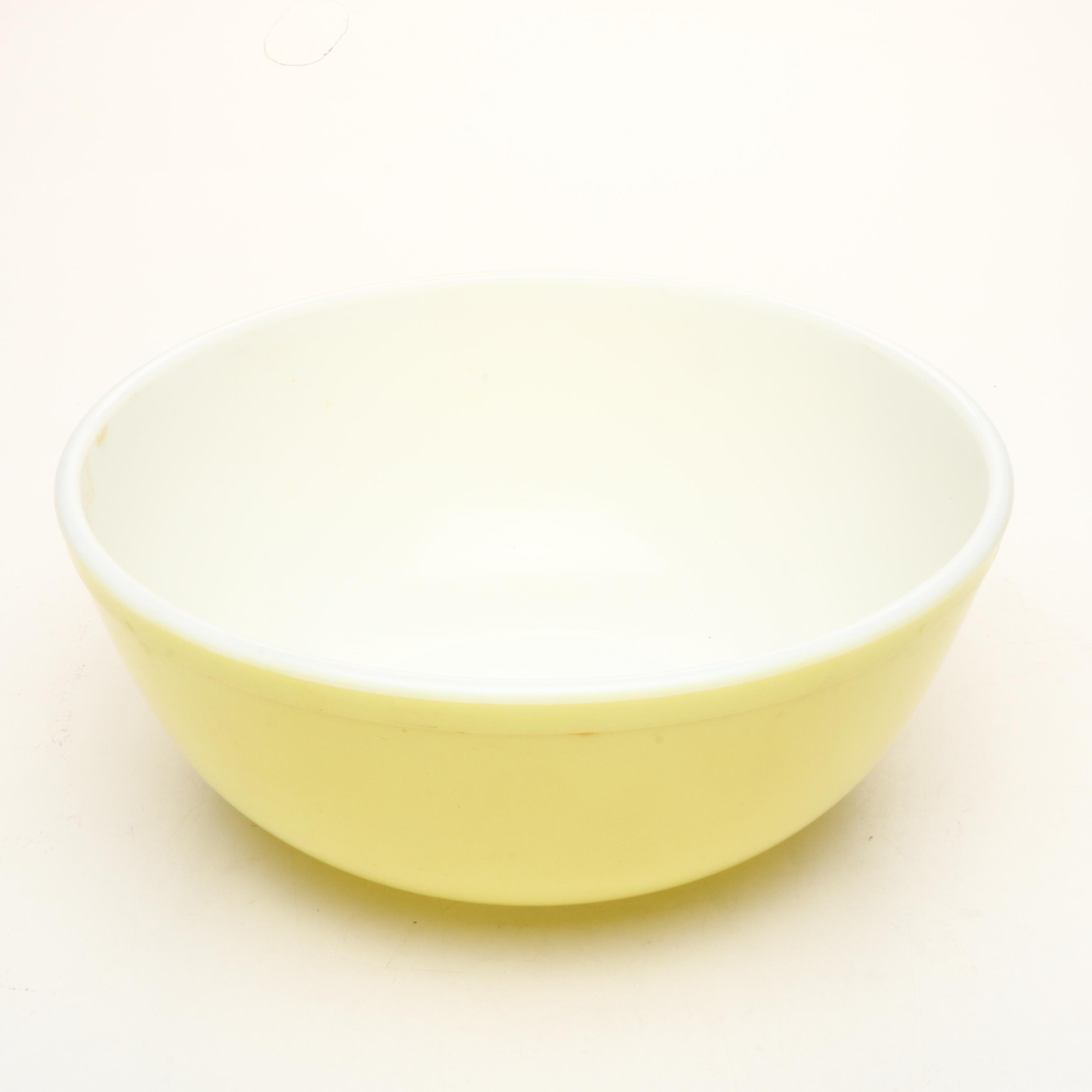 Morton Pottery Stoneware Bowl with Pyrex and Other Mixing Bowls