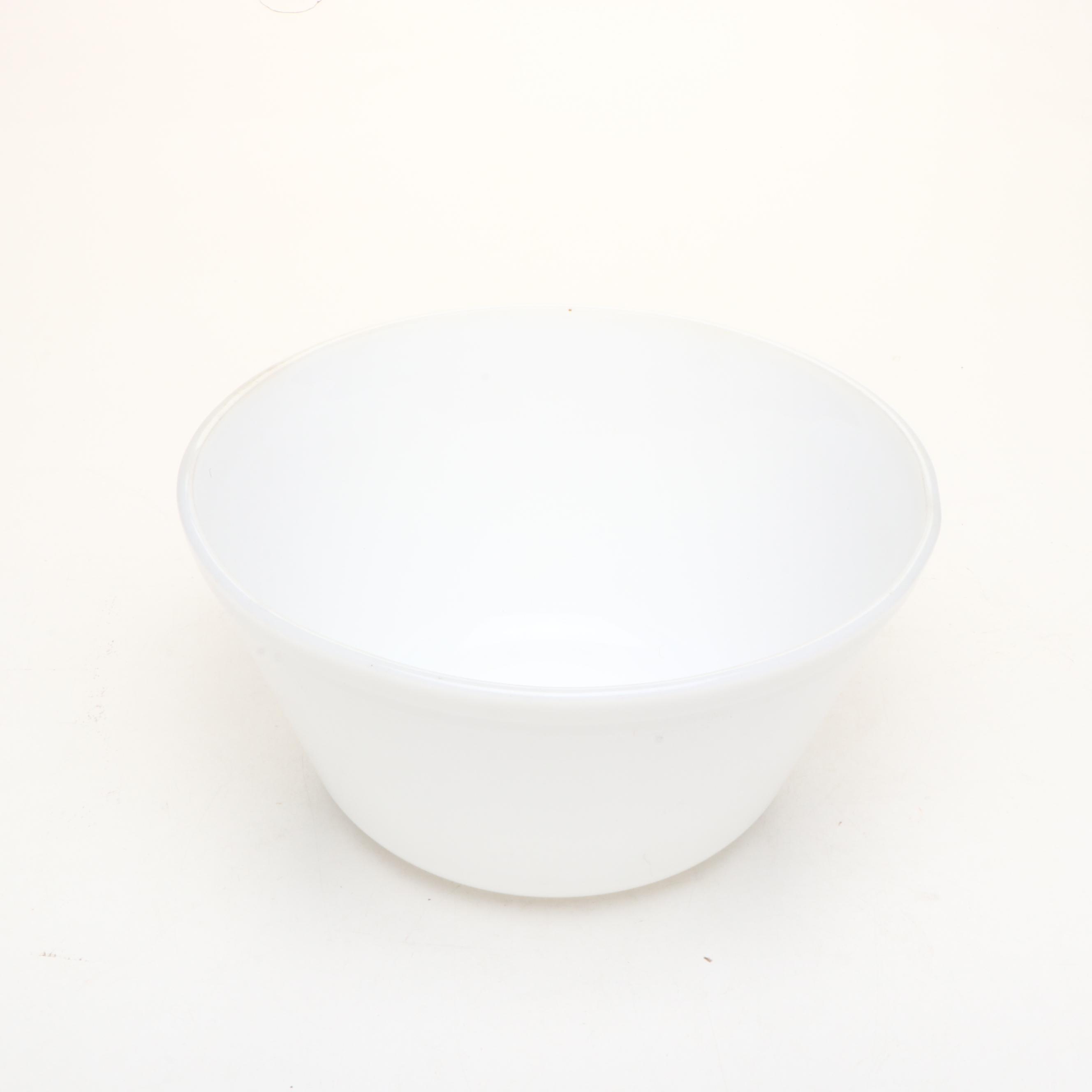 Morton Pottery Stoneware Bowl with Pyrex and Other Mixing Bowls