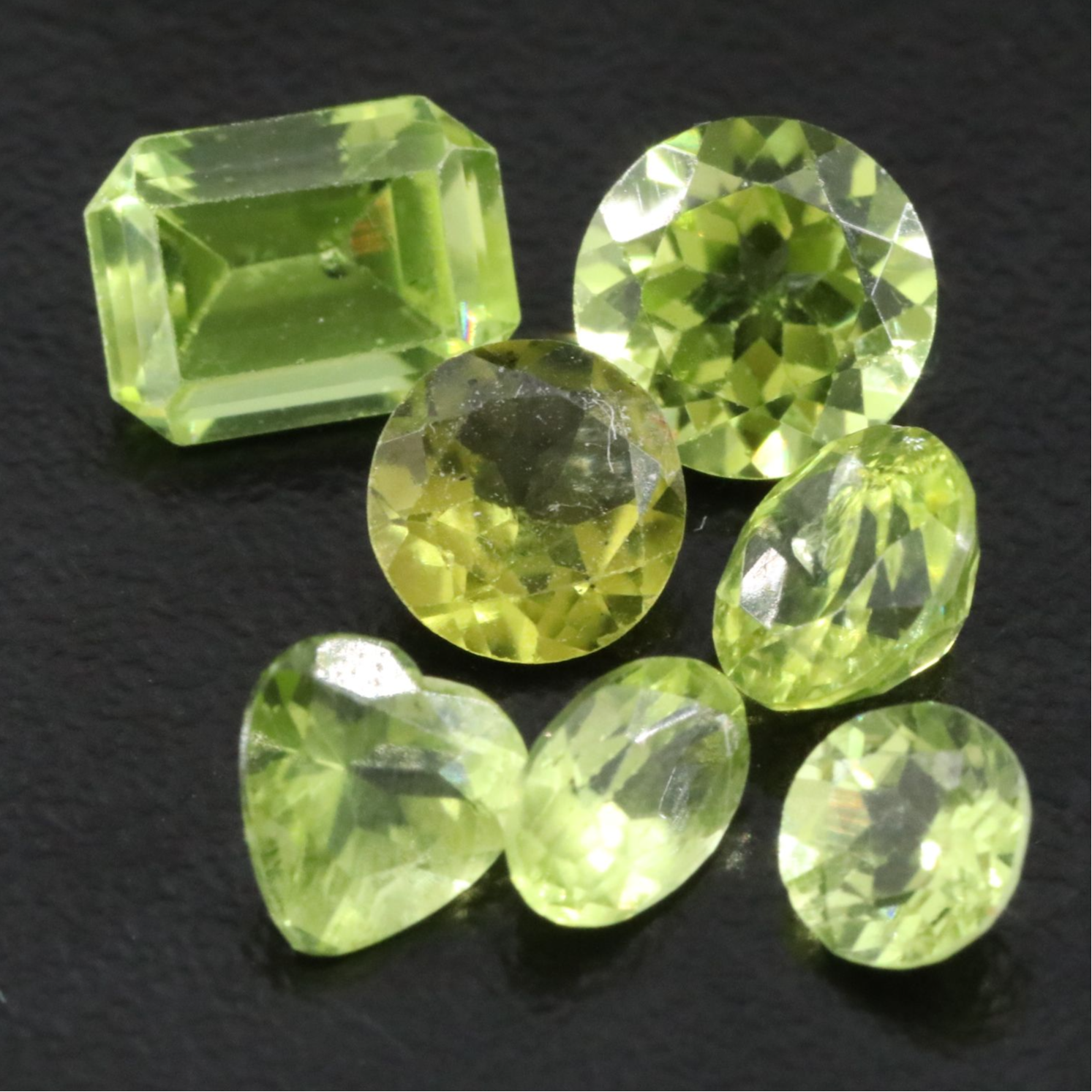 Loose 6.59 CTW Peridot Mixed Shape Lot