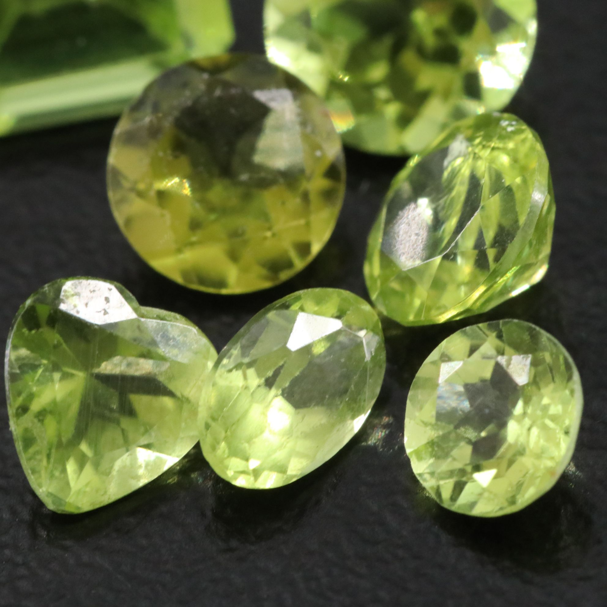 Loose 6.59 CTW Peridot Mixed Shape Lot