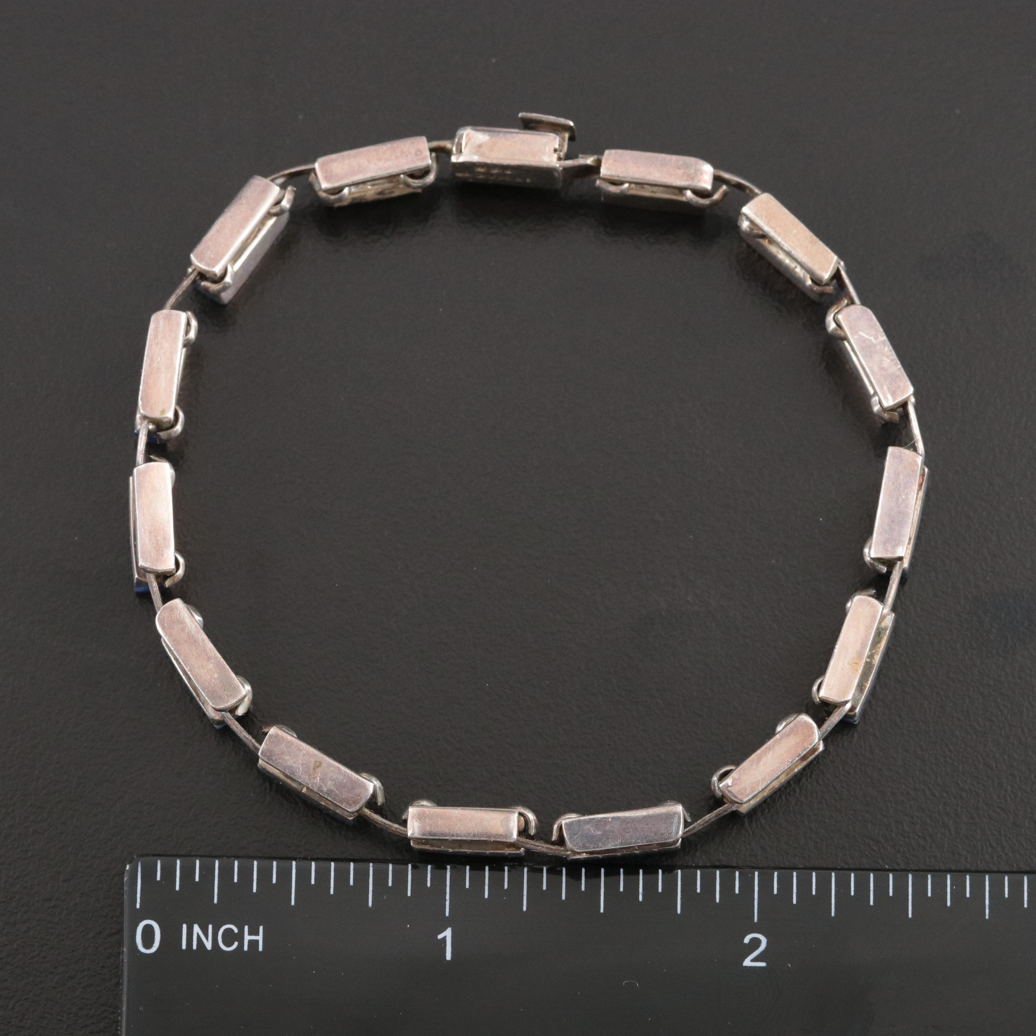 Mexican Sterling Sodalite Bracelet