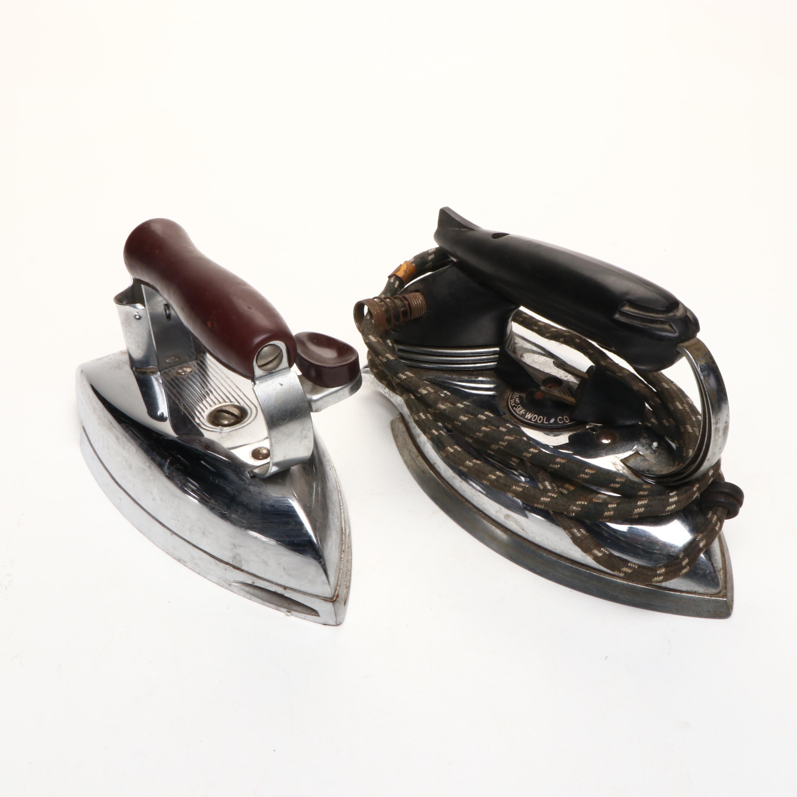 General Electric, Fostoria, and Other Mid-Century Clothes Irons