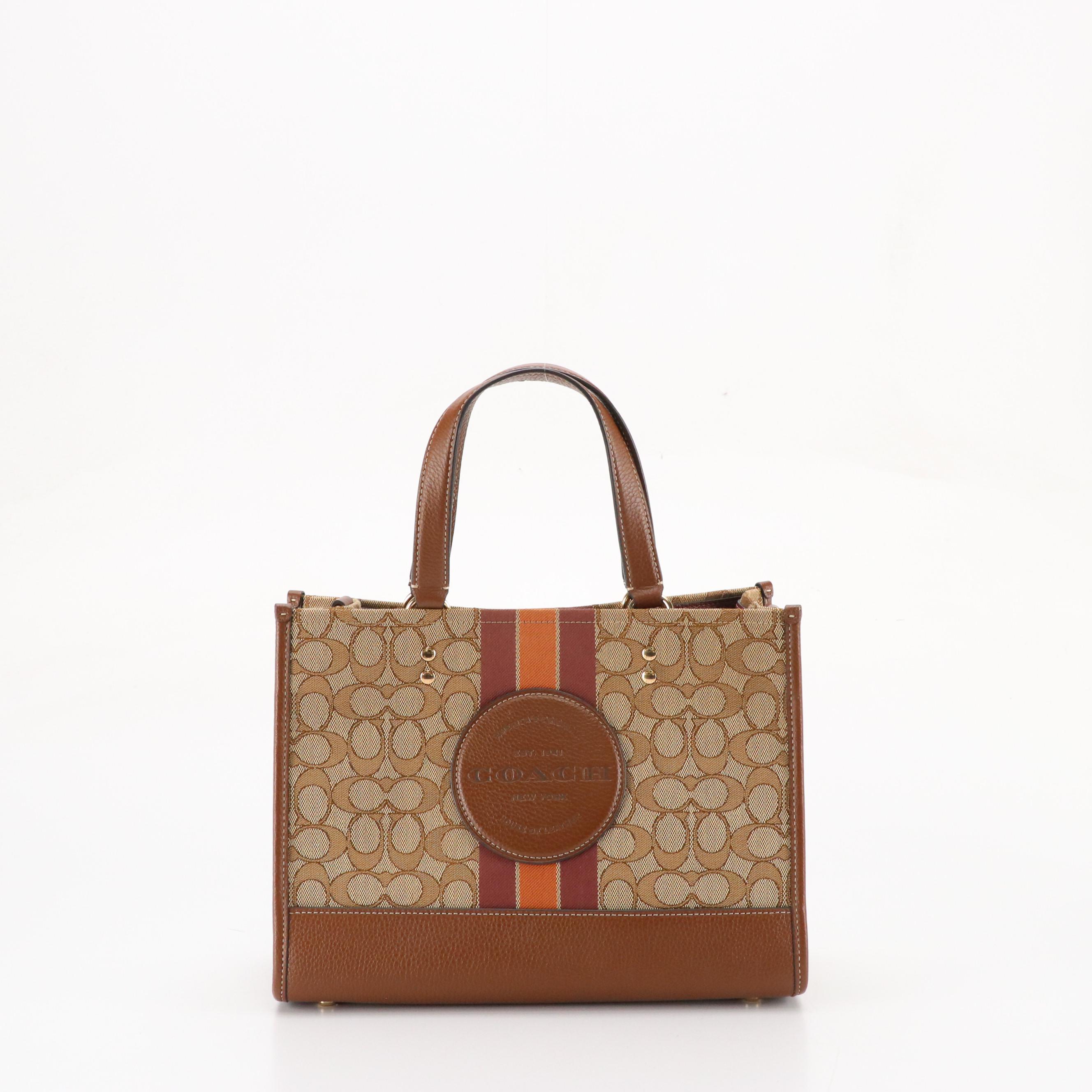 Coach Dempsey Two-Way Carryall Bag, Brown Leather Kristin Shoulder Bag