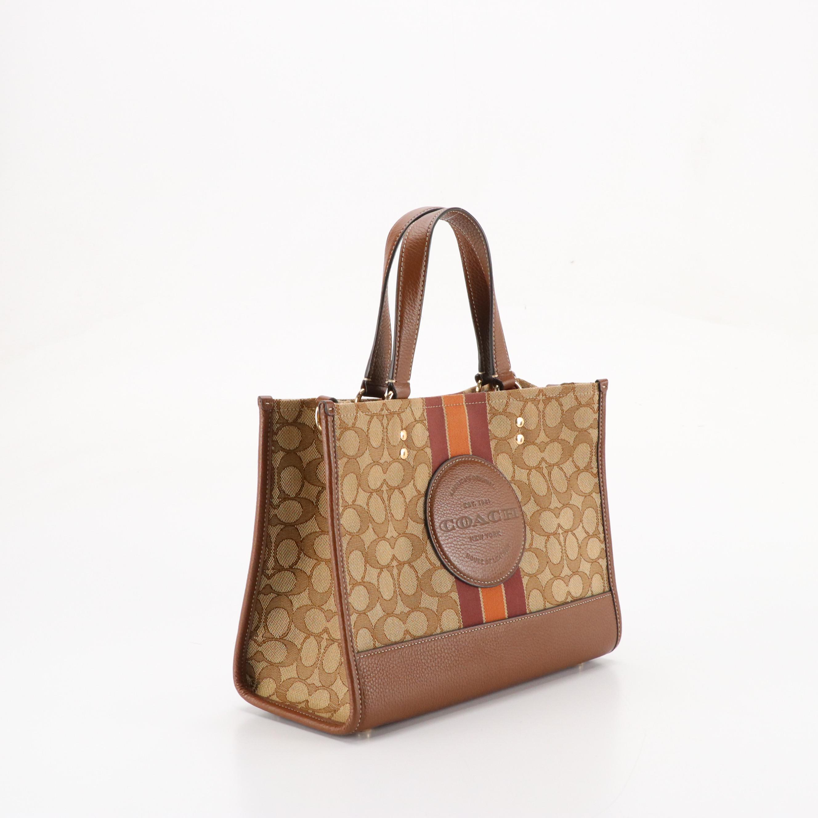 Coach Dempsey Two-Way Carryall Bag, Brown Leather Kristin Shoulder Bag