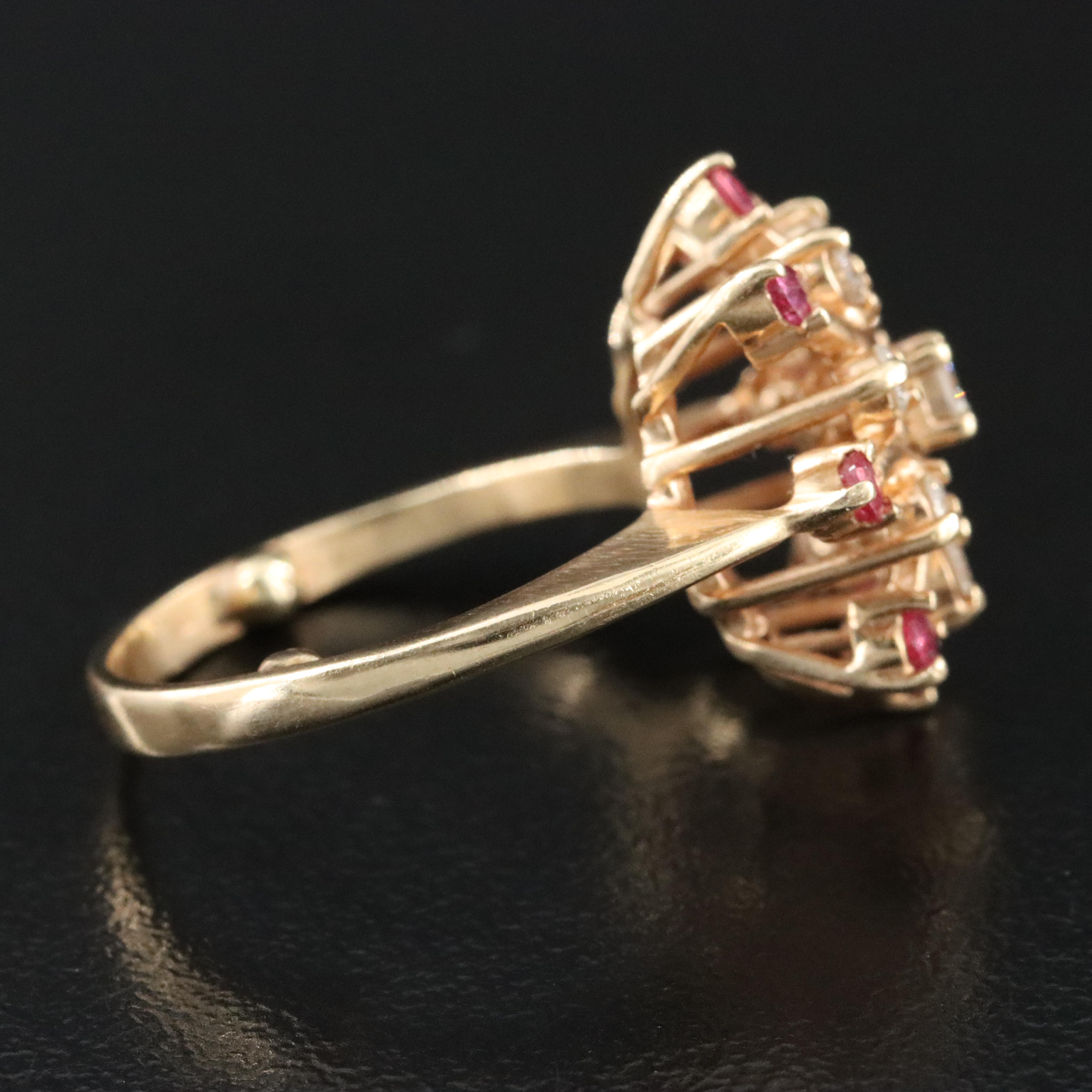 14K 0.32 CTW Diamond and Ruby Ring