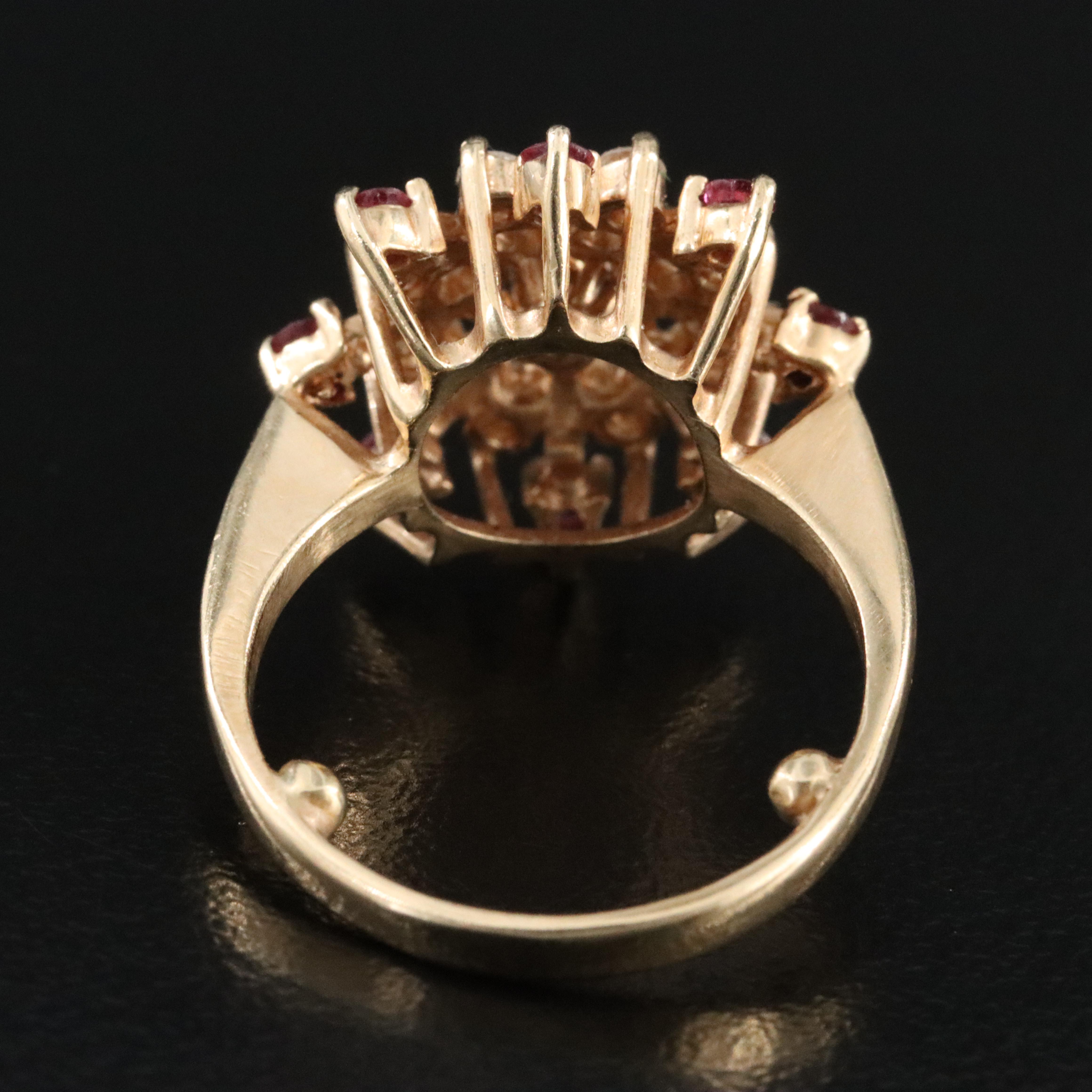 14K 0.32 CTW Diamond and Ruby Ring