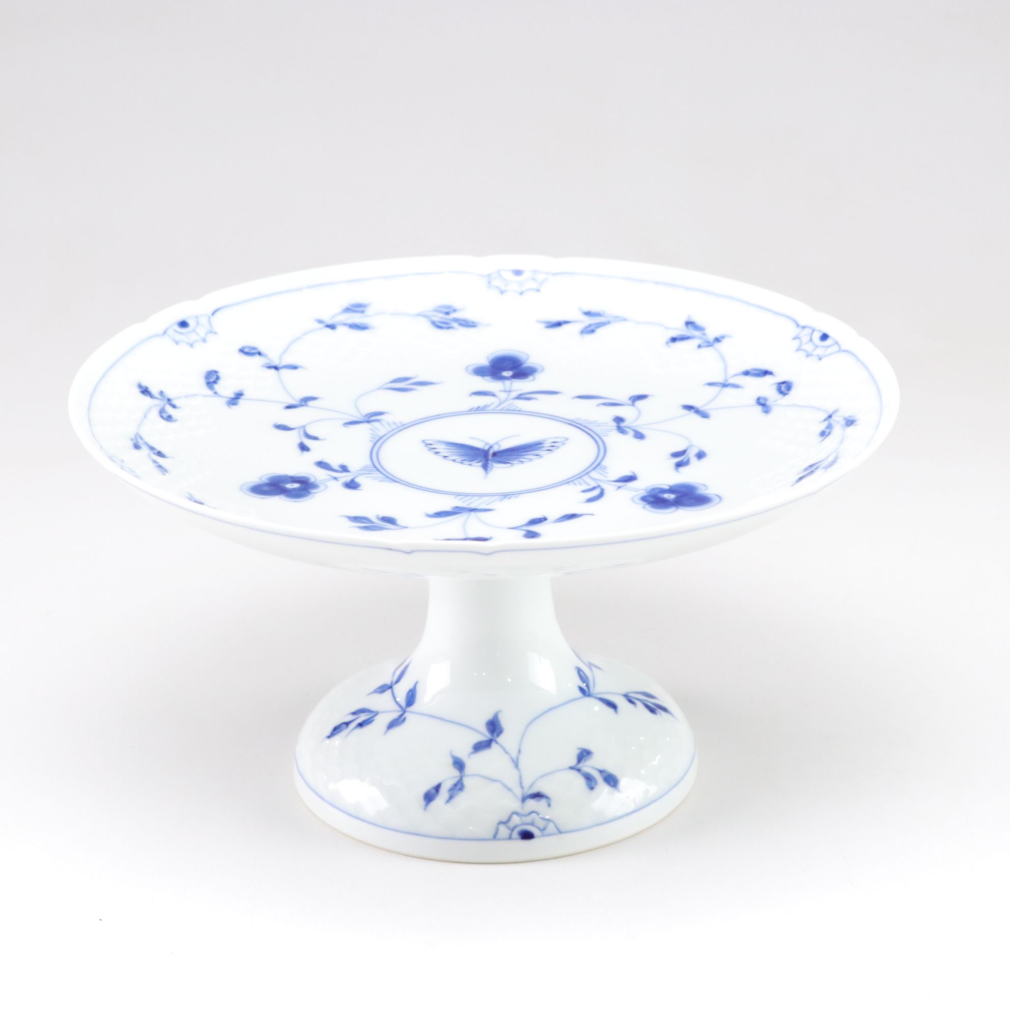 Delft Pedestal Plate & Other Porcelain Serveware