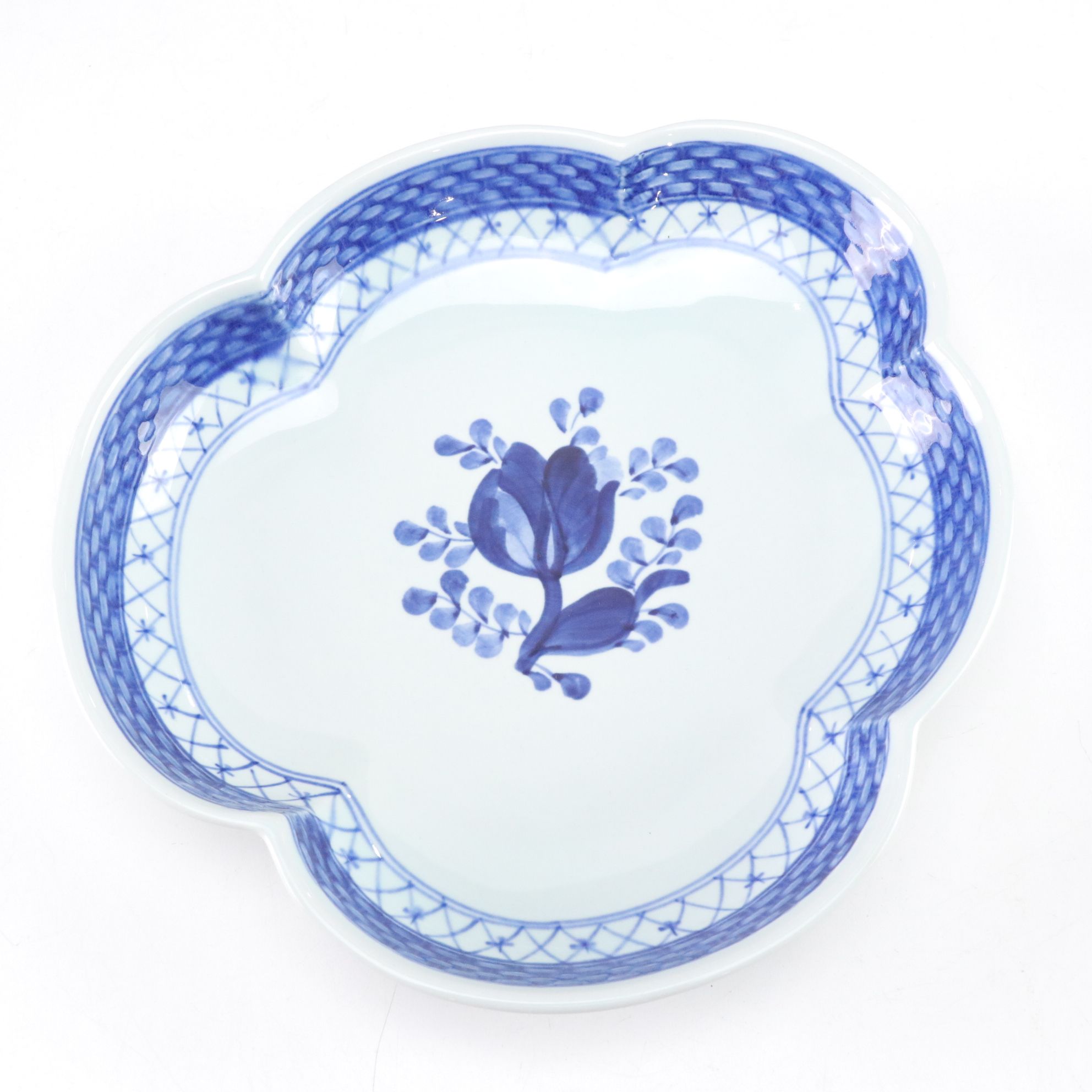Delft Pedestal Plate & Other Porcelain Serveware