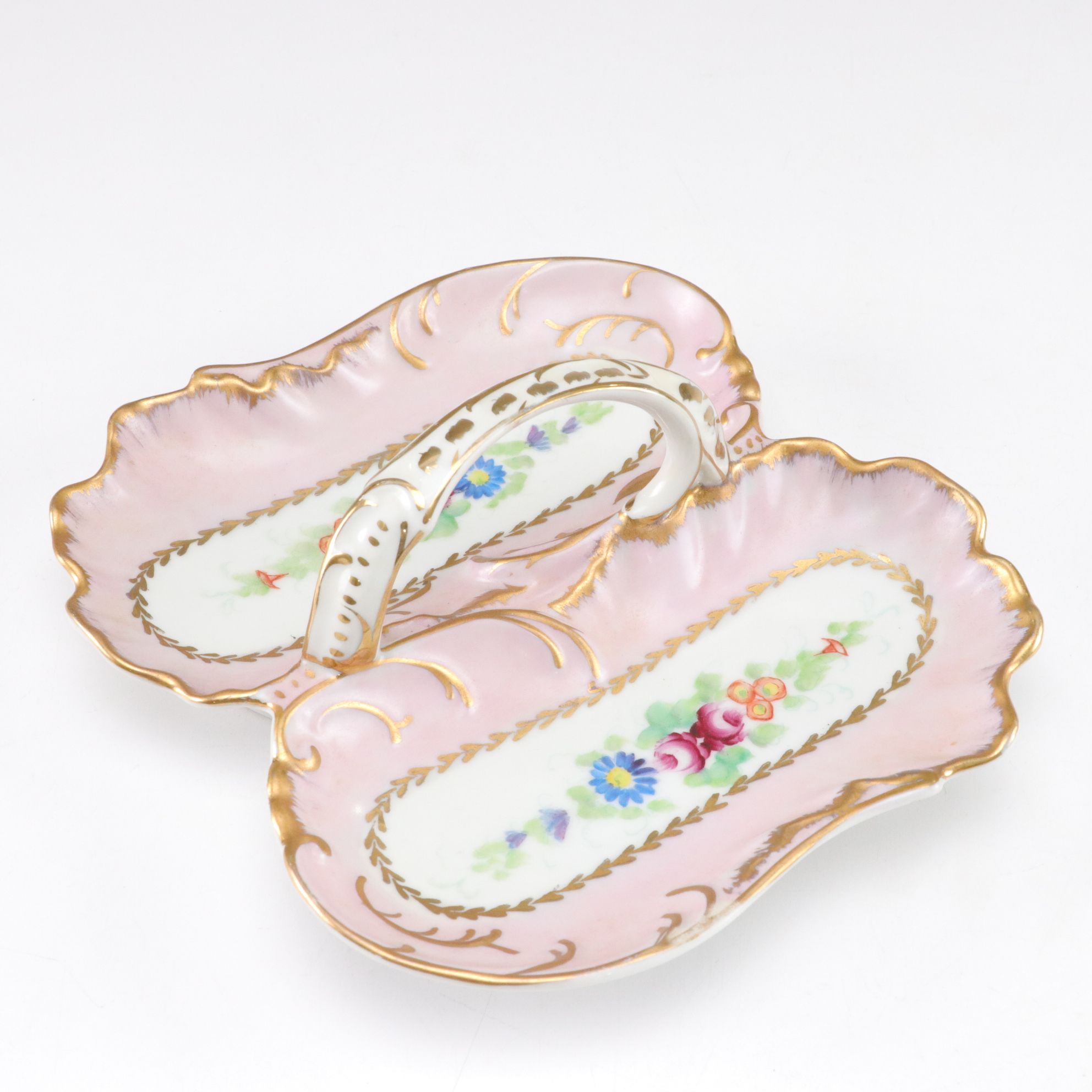 Delft Pedestal Plate & Other Porcelain Serveware