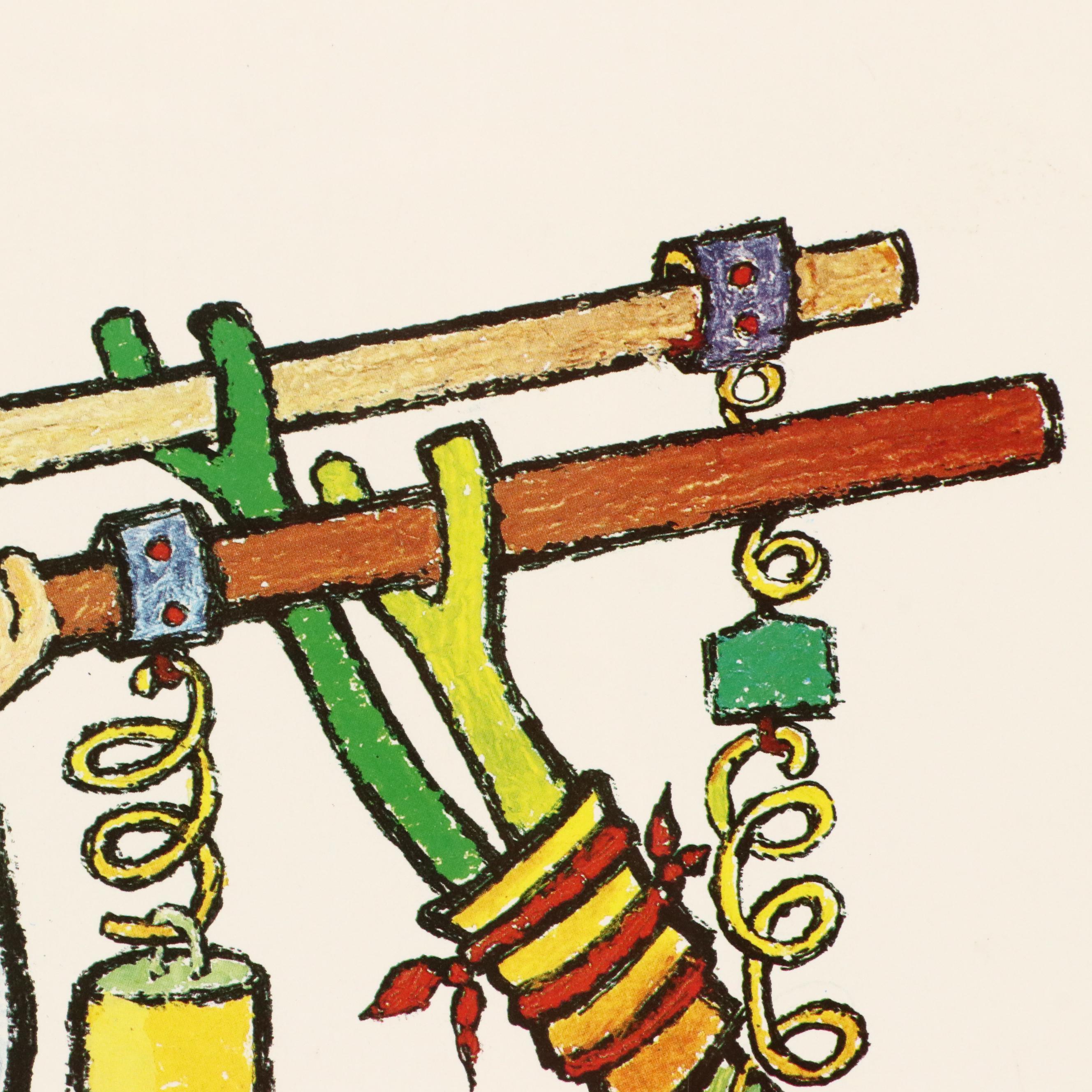 Jovan Obican Folk Offset Lithograph, 1987